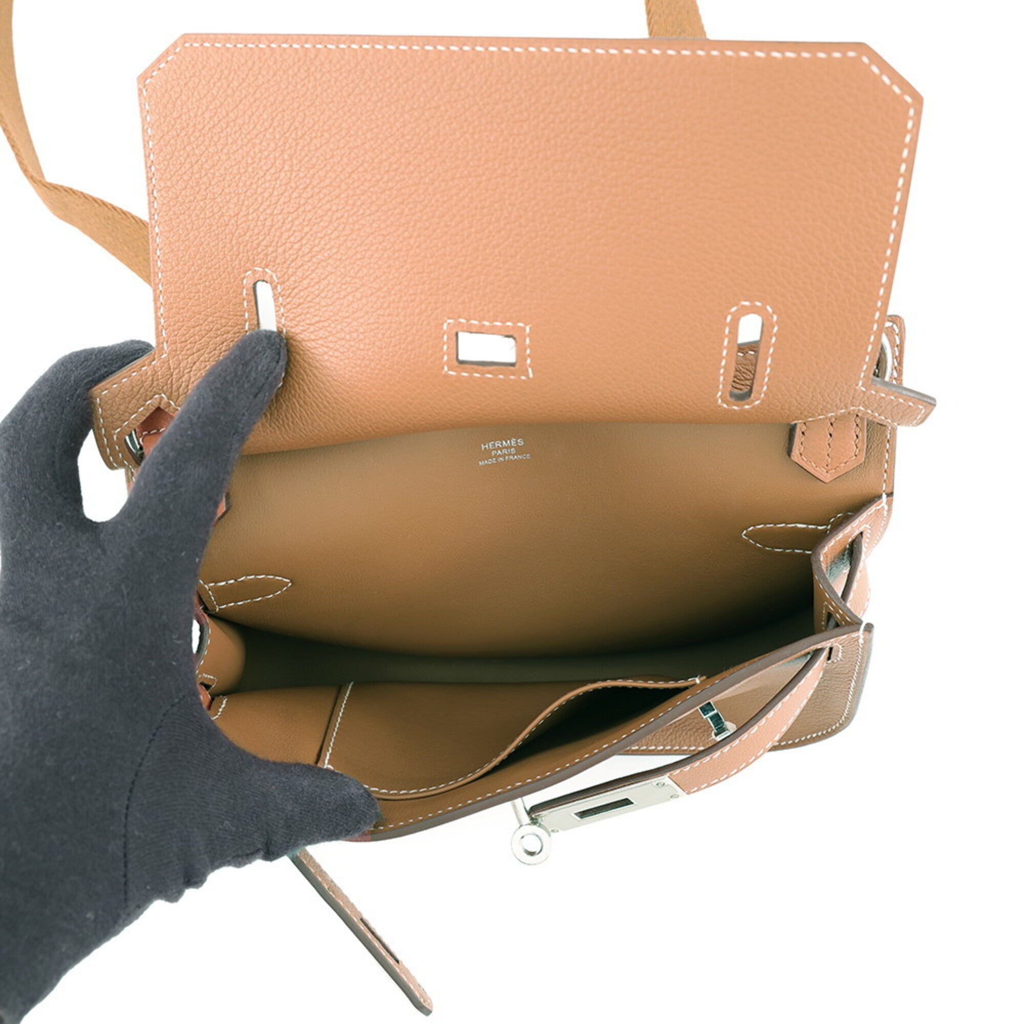 Hermes Jypsiere Gold Handbag (Pre-Owned)