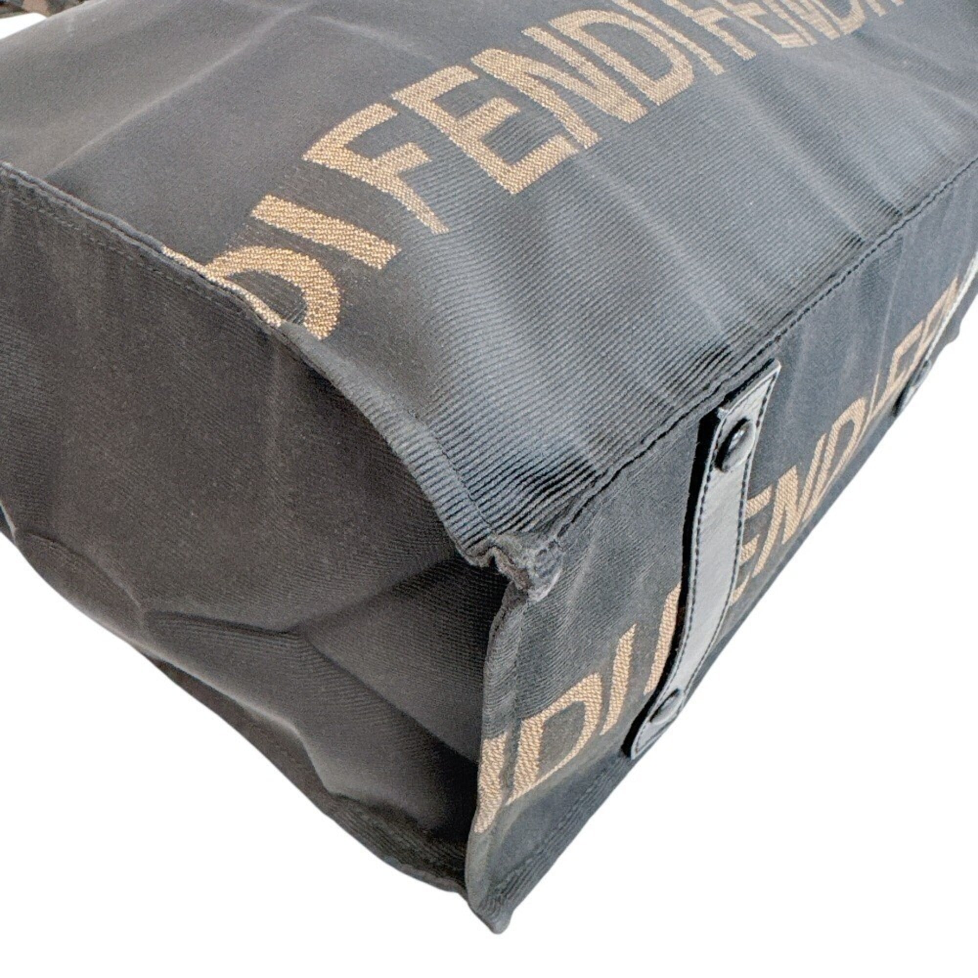 Fendi Black Canvas Tote Bag (Pre-Owned)