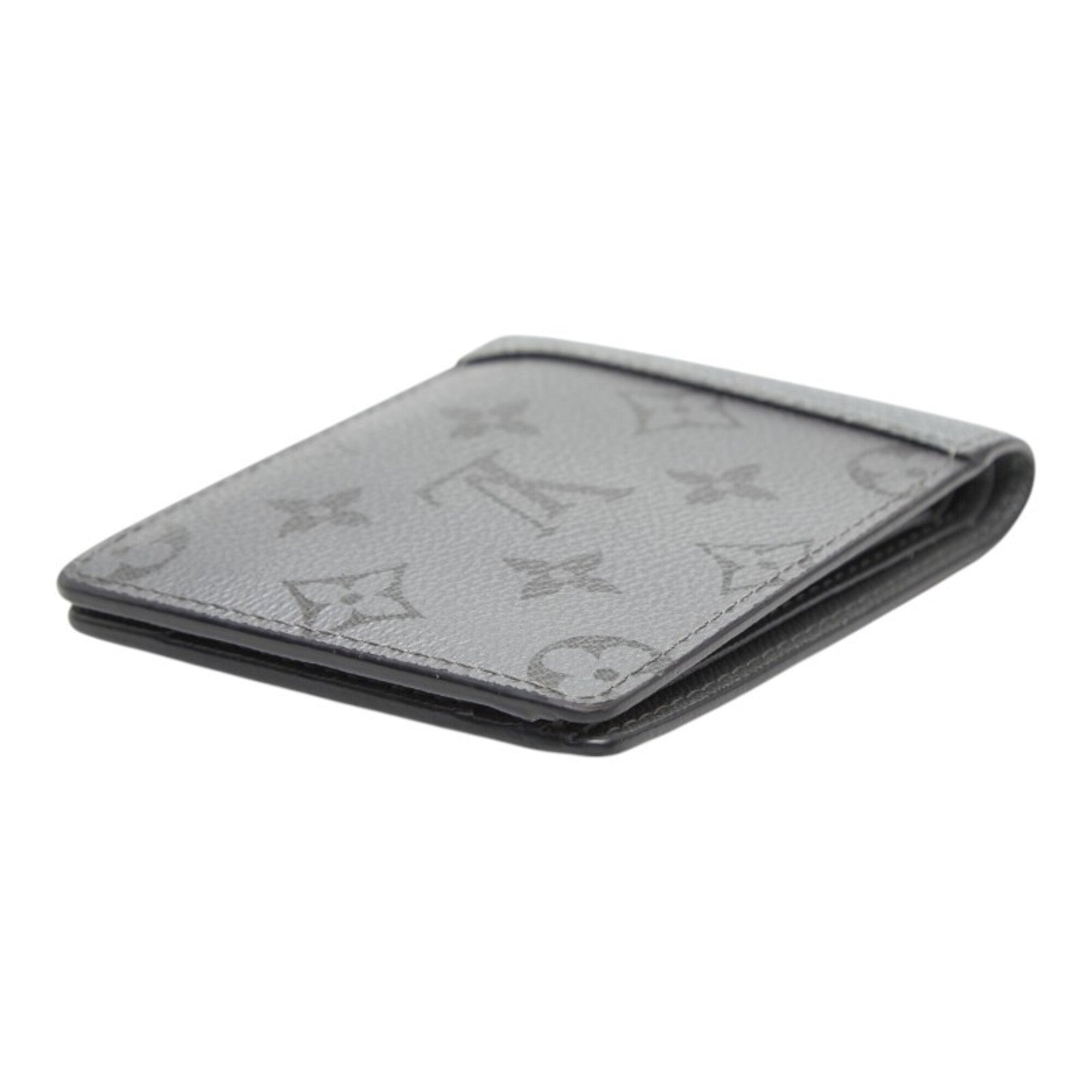 Louis Vuitton Taigarama Silver Leather Wallet (Bi-Fold) (Pre-Owned)