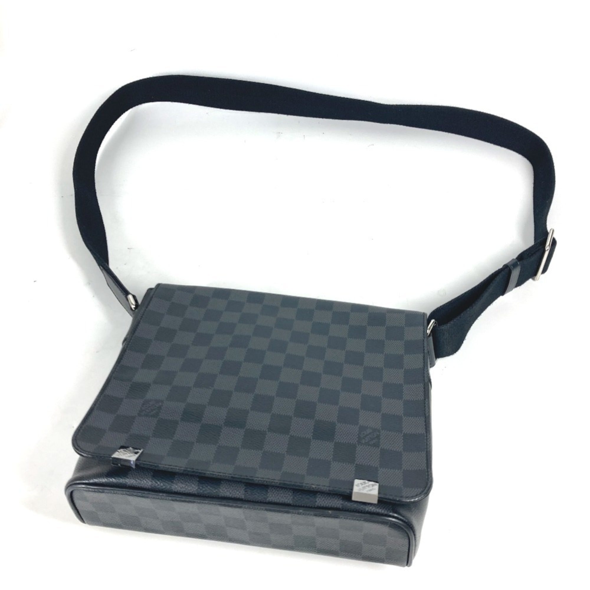 Louis Vuitton Black Damier Graphite Shoulder Bag (Pre-Owned)