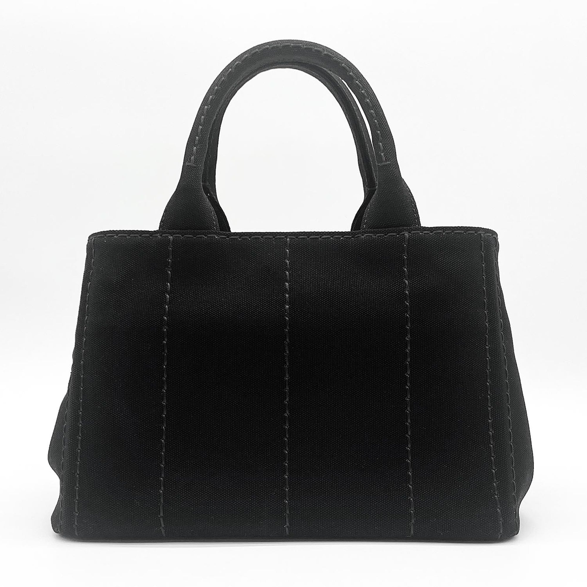 Prada Black Talco Canvas Tote Bag (Pre-Owned)
