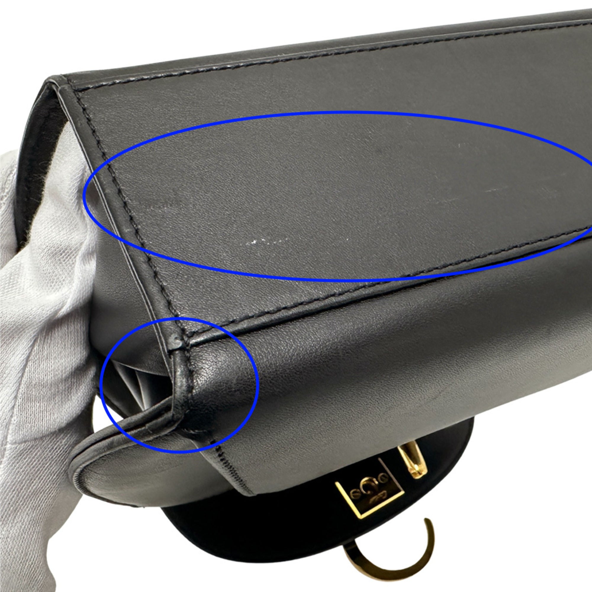 Cartier Black Leather Handbag Pouch (Pre-Owned)
