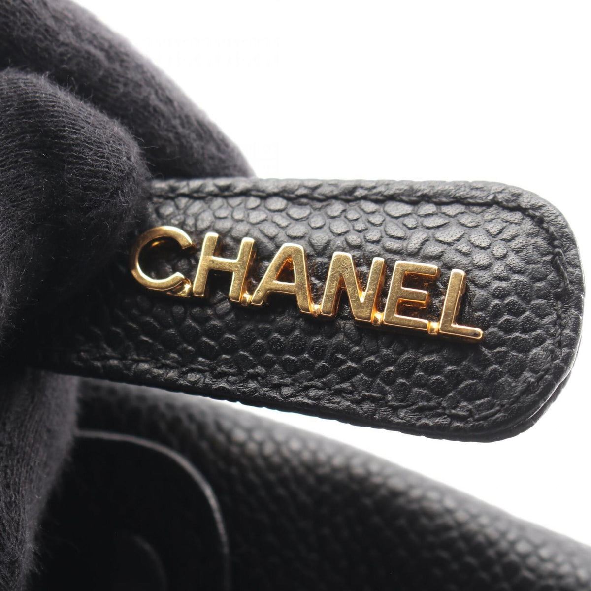 Chanel Black Leather Handbag Tote Bag (Pre-Owned)