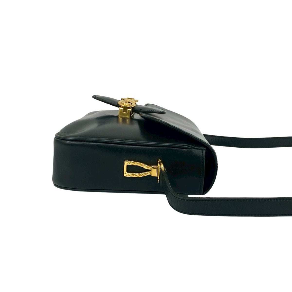 Celine Black Leather Pochette Shoulder Bag (Pre-Owned)