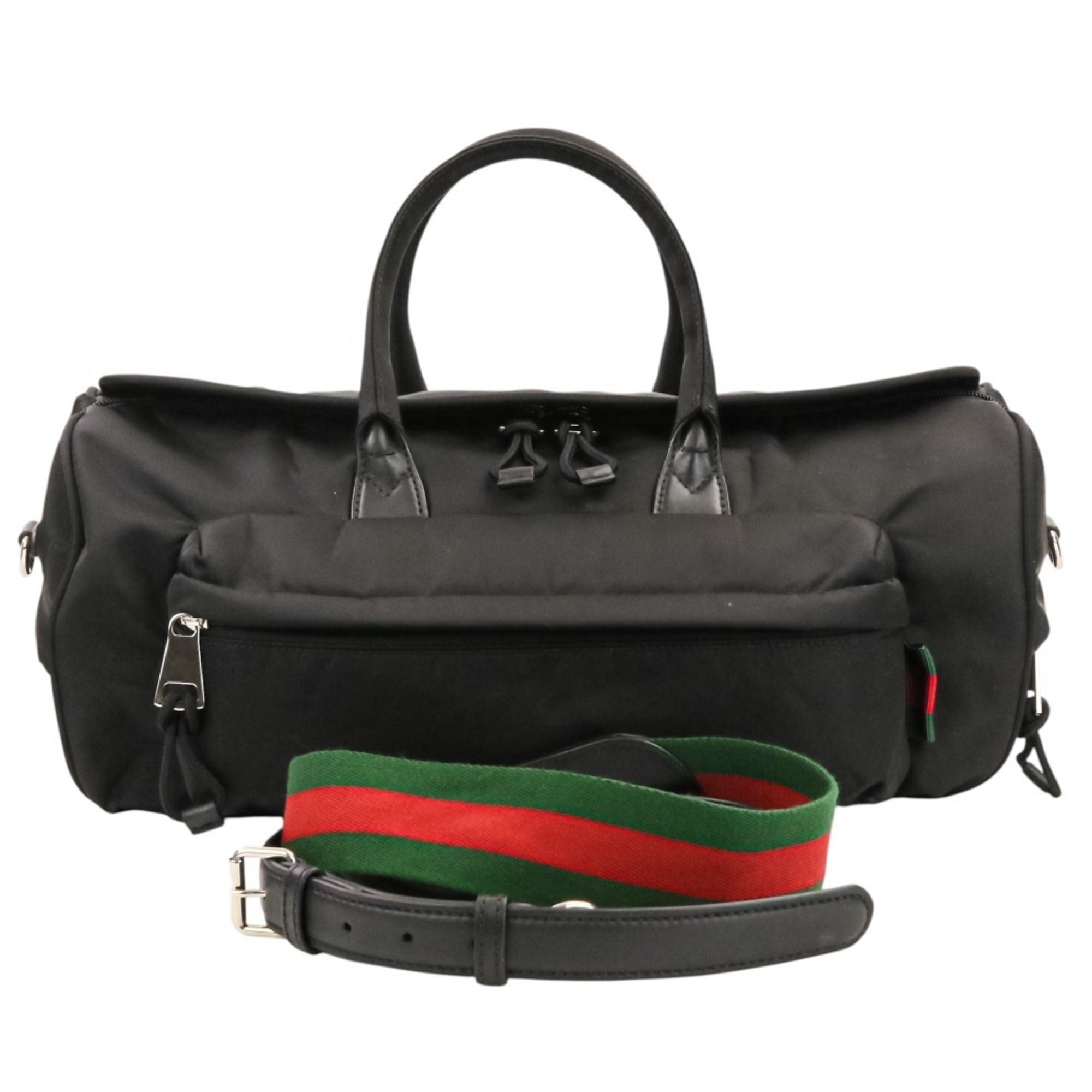 Gucci Black Nylon Boston Bag (Pre-Owned)