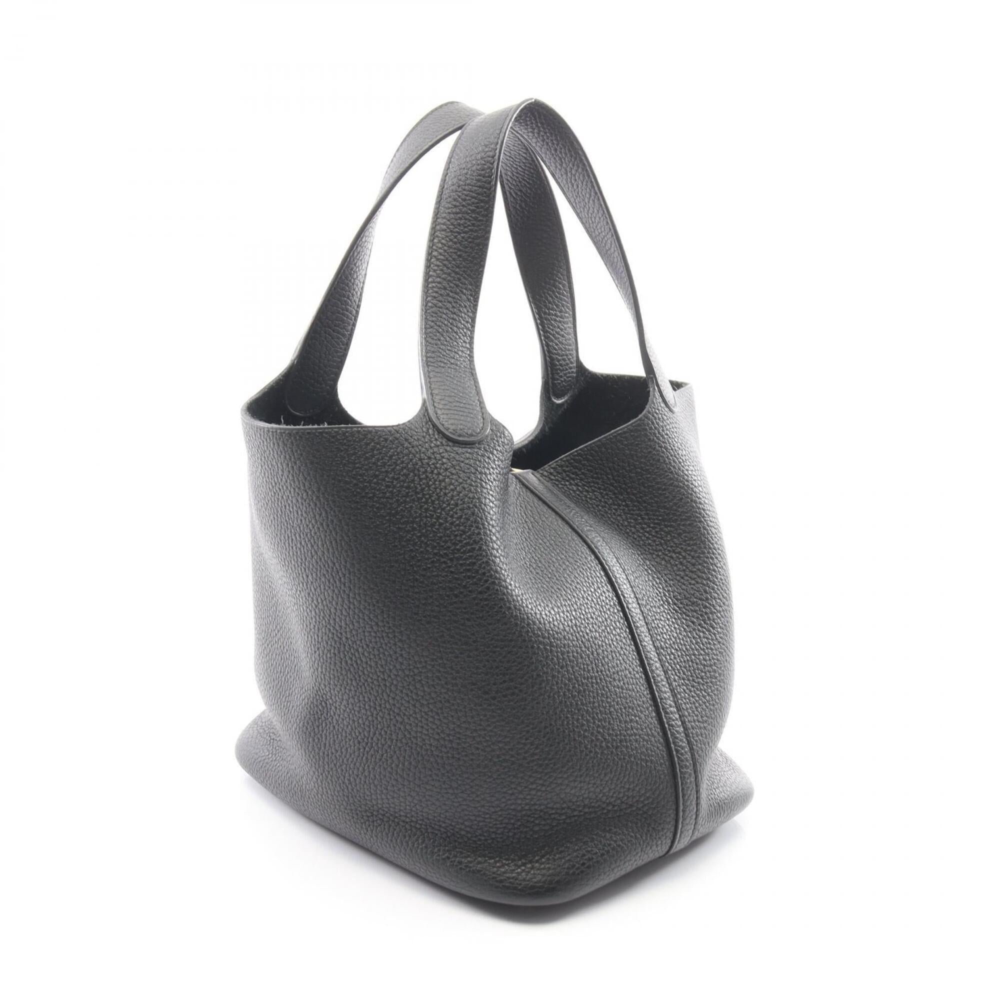 Hermes Black Taurillon Clemence Leather Handbag (Pre-Owned)