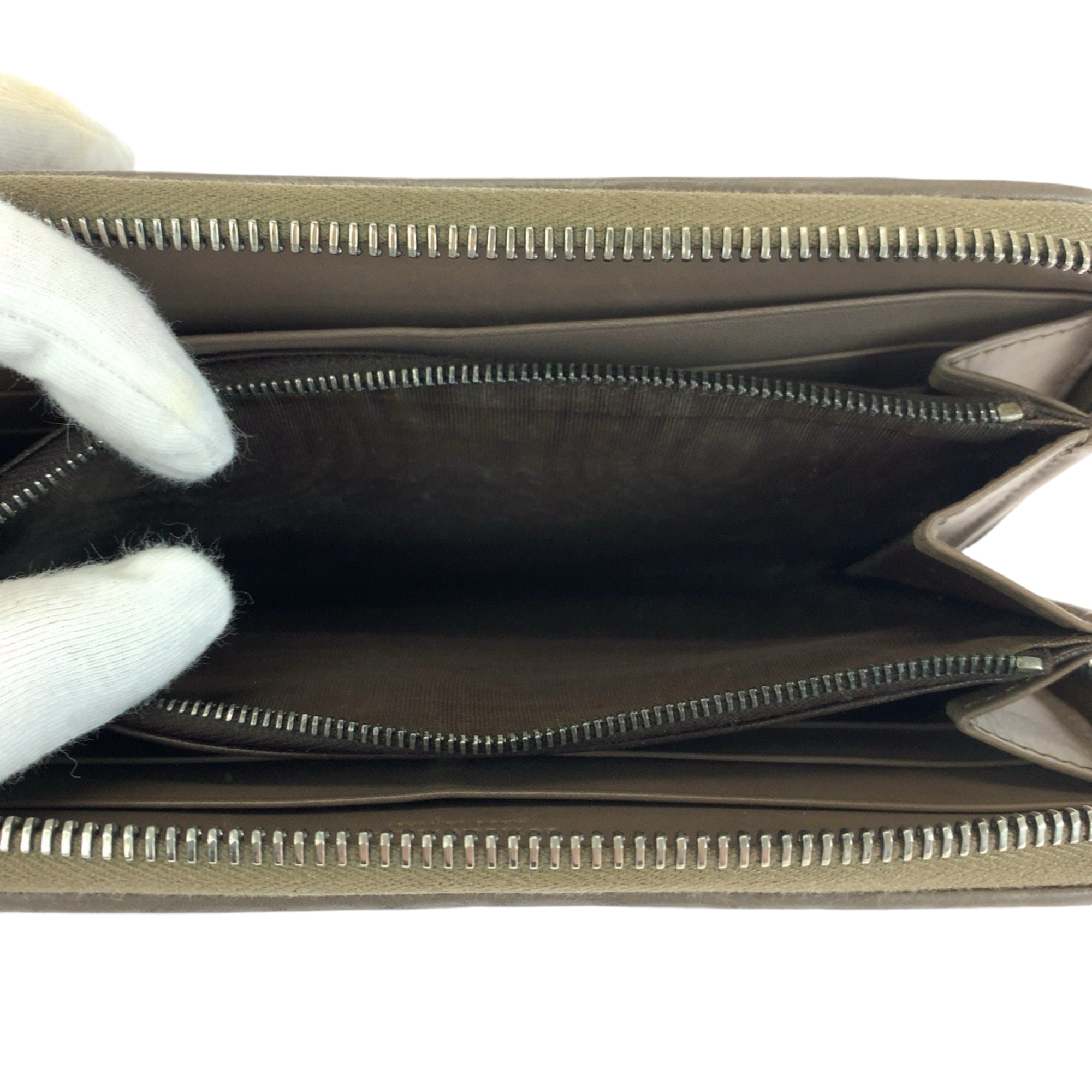 Bottega Veneta Intrecciato Brown Leather Long Wallet (Bi-Fold) (Pre-Owned)