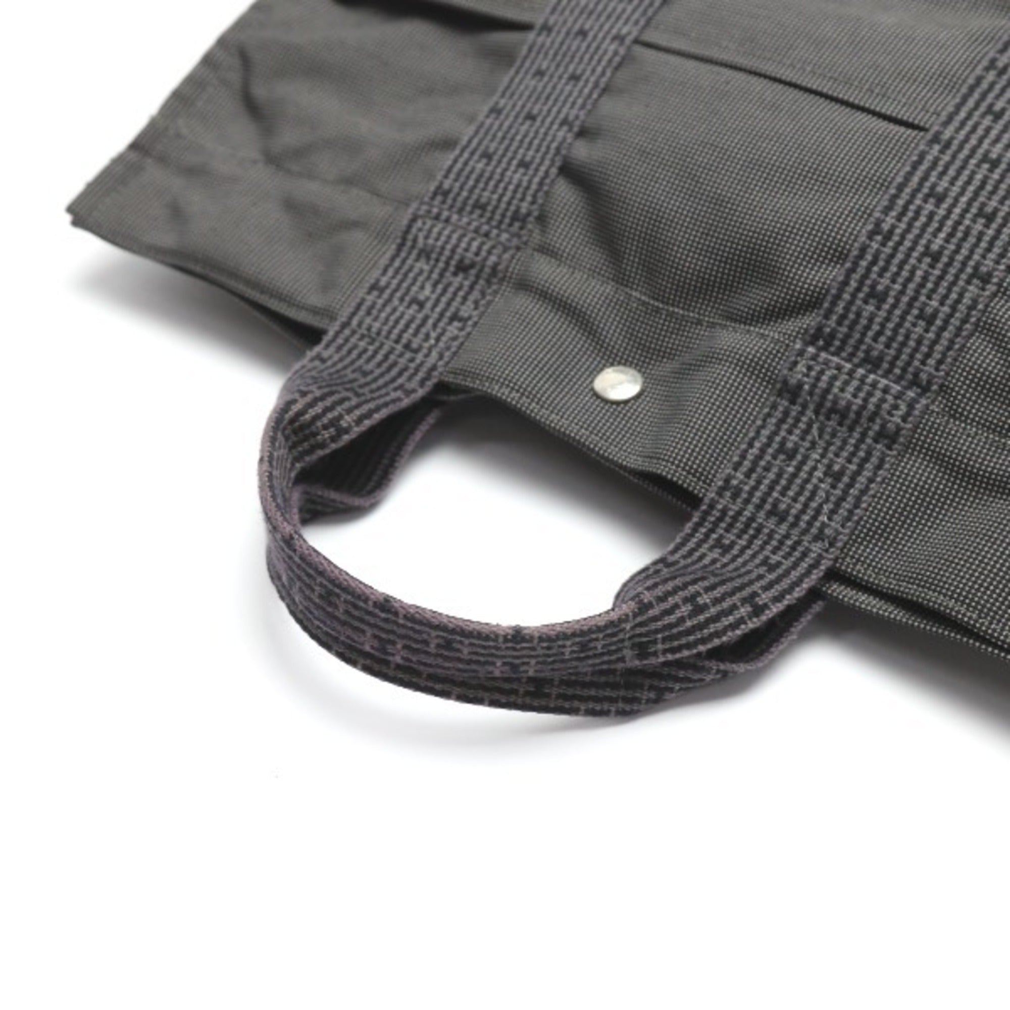 Hermes Her Line Gray Canvas Tote Bag (Pre-Owned)