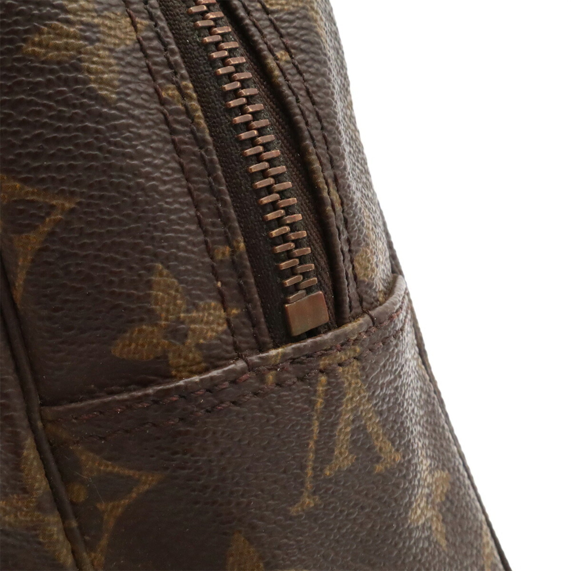 Louis Vuitton Brown Monogram Canvas Clutch Bag Pouch (Pre-Owned)