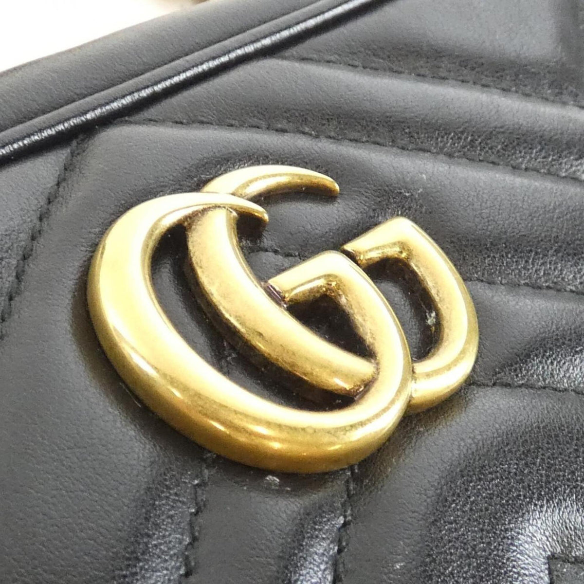 Gucci Black Quilting Leather Shoulder Bag (Pre-Owned)