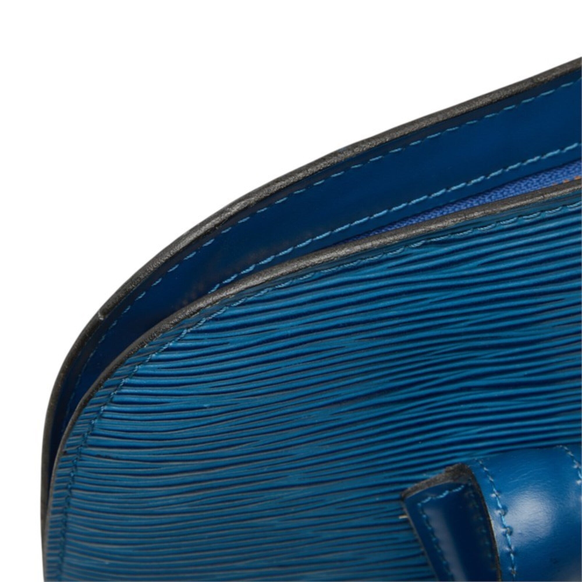 Louis Vuitton Toledo Blue Leather Shoulder Bag Tote Bag (Pre-Owned)