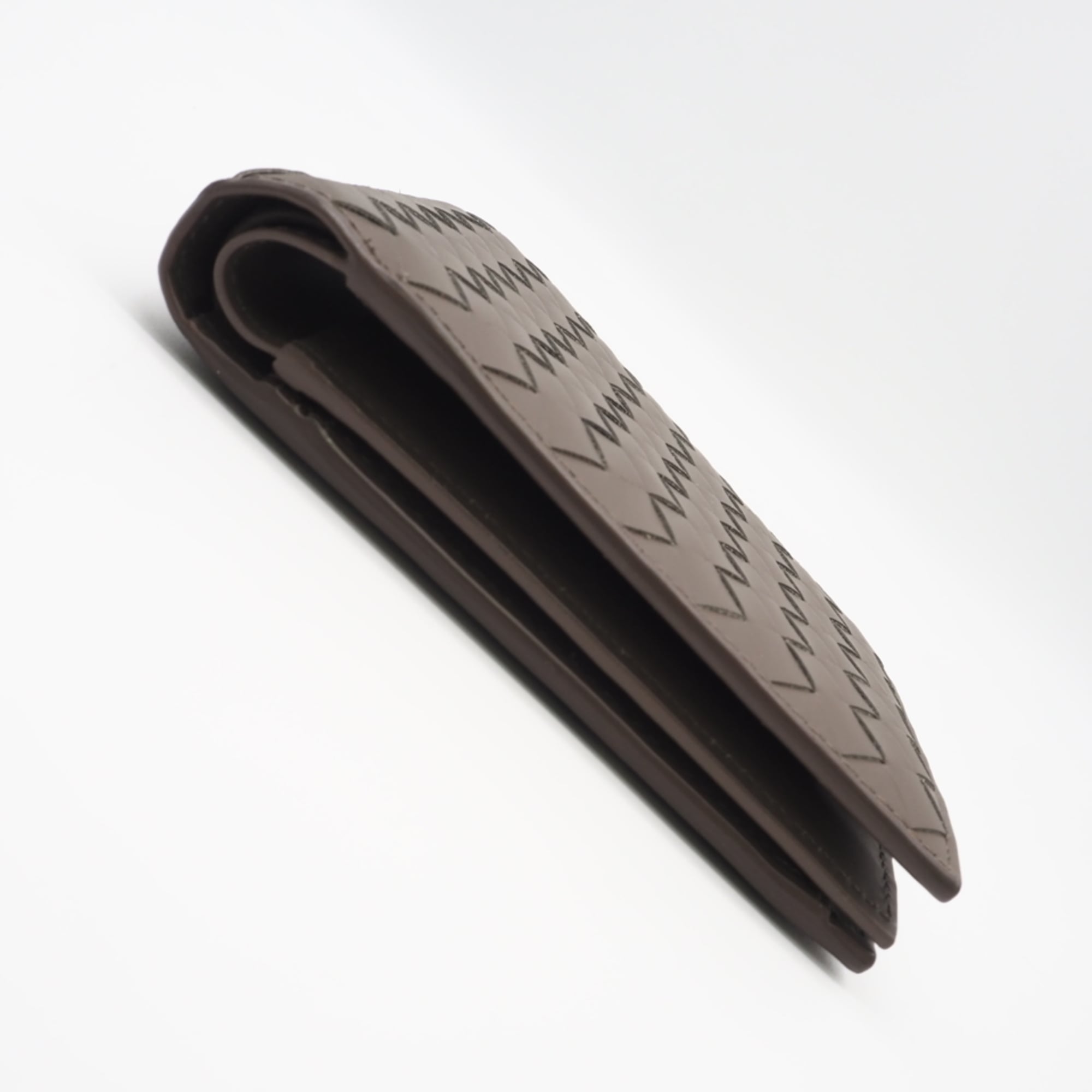 Bottega Veneta Intrecciato Brown Leather Wallet (Bi-Fold) (Pre-Owned)