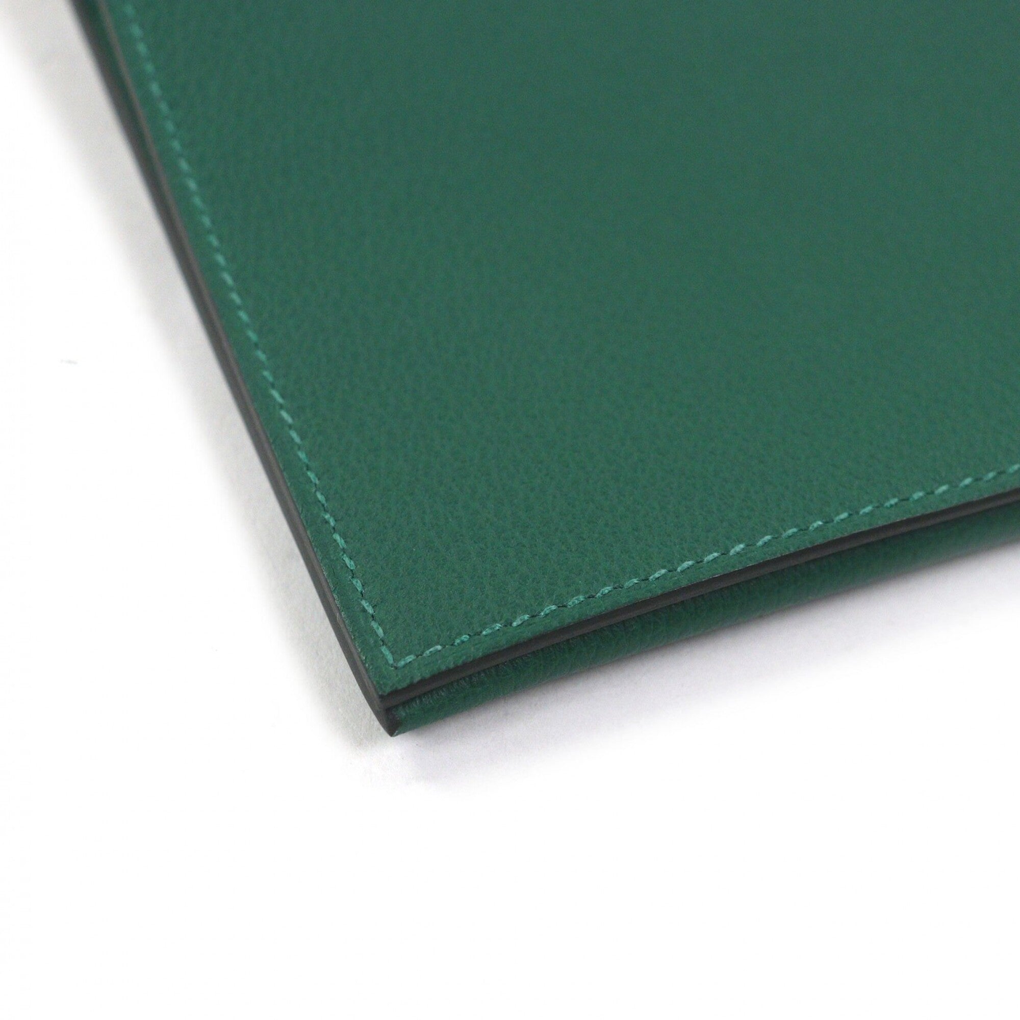Hermes Vert Fonce Evercalf Leather Long Bill Wallet (Bi-Fold) (Pre-Owned)