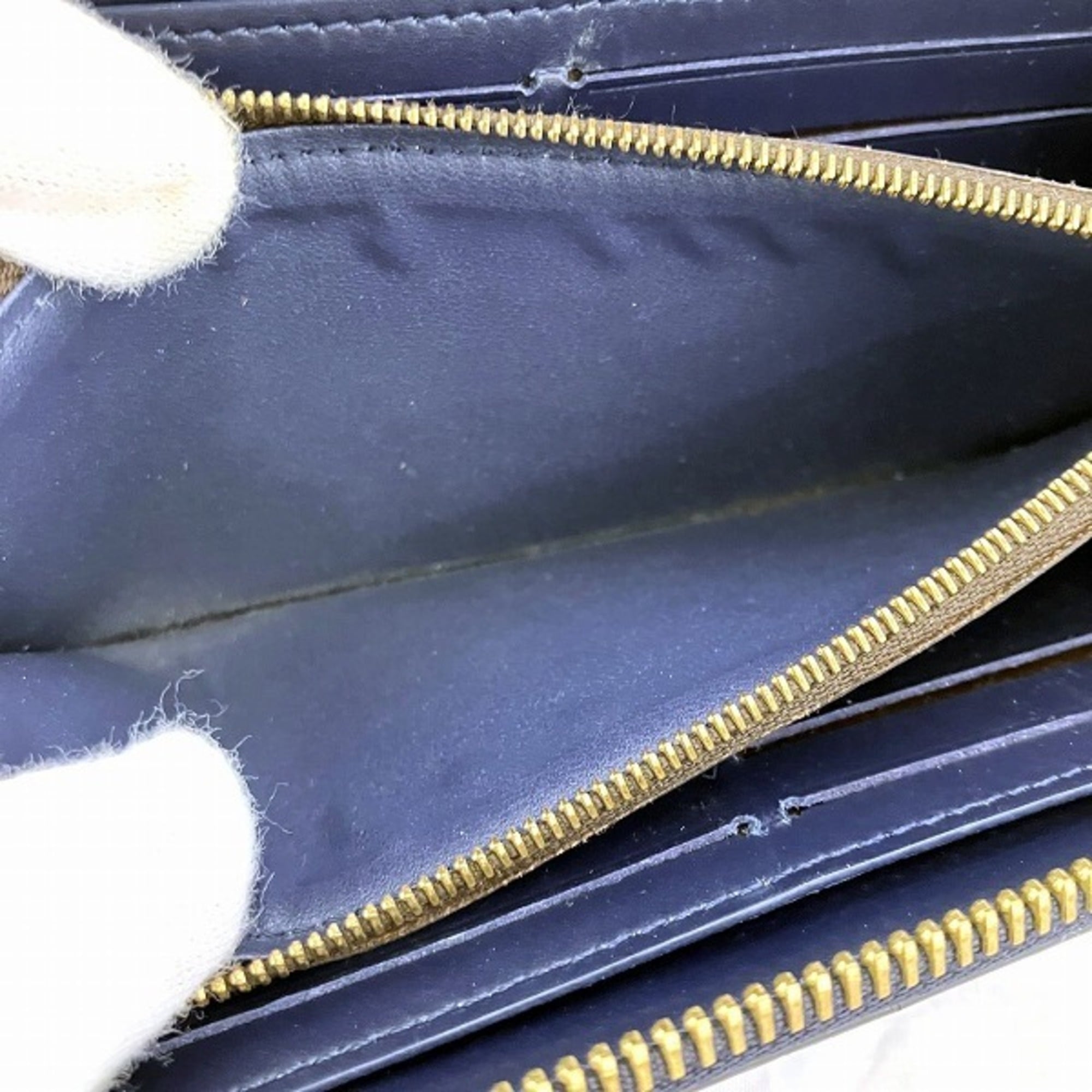 Louis Vuitton Navy Blue Vernis Coin Purse/Coin Case (Pre-Owned)