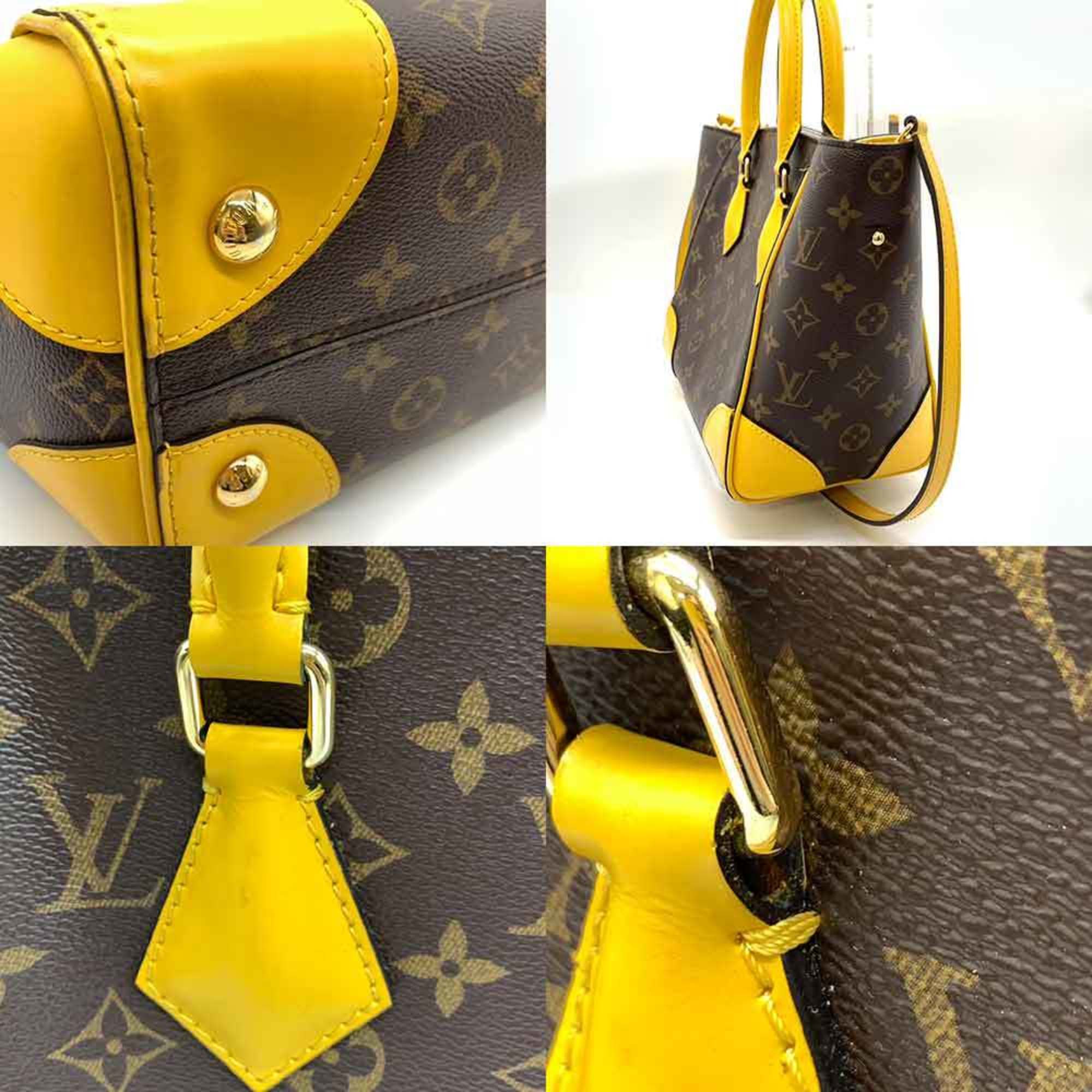Louis Vuitton Brown Monogram Yellow Monogram Handbag Shoulder Bag (Pre-Owned)
