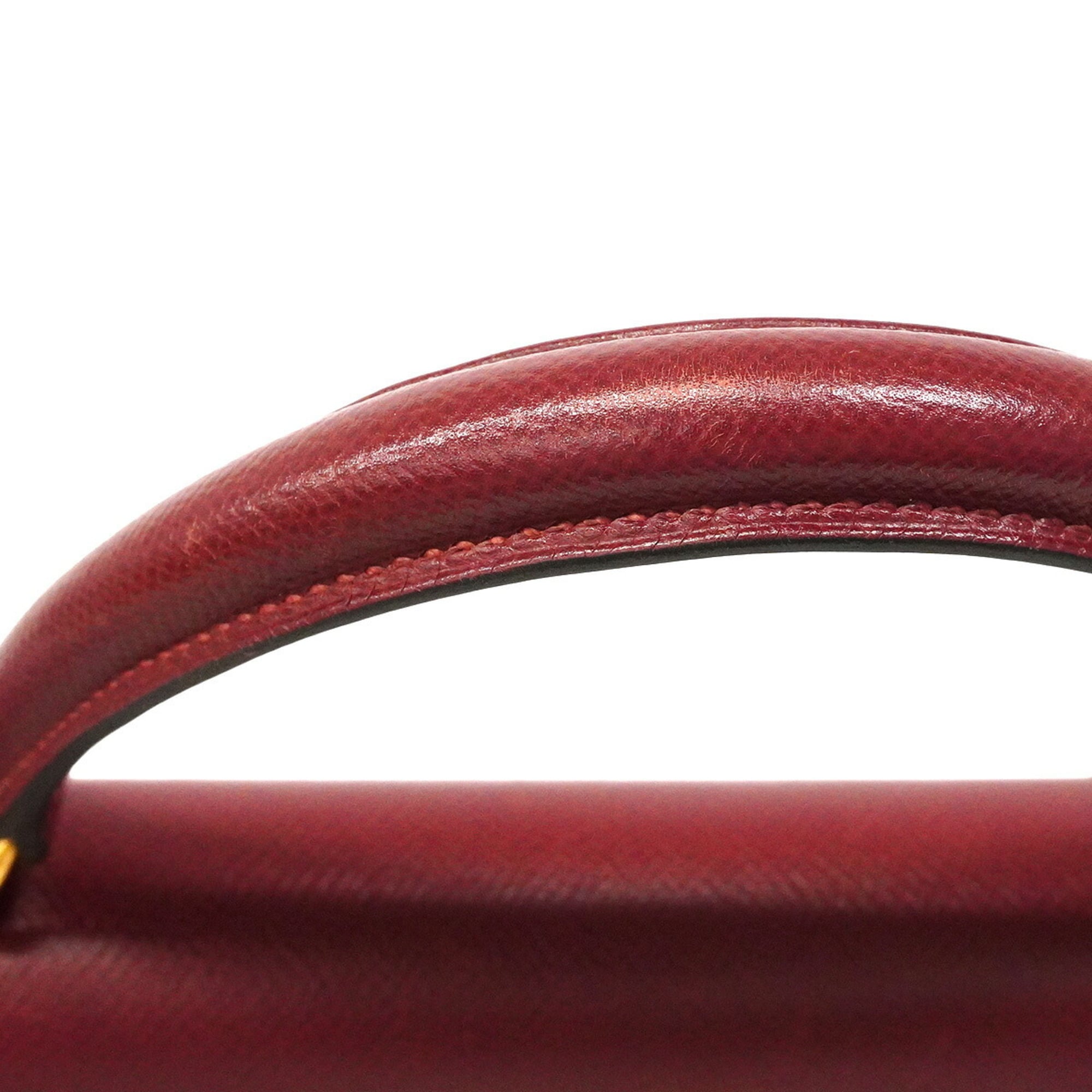 Hermes Rouge H Epsom Leather Leather Handbag (Pre-Owned)