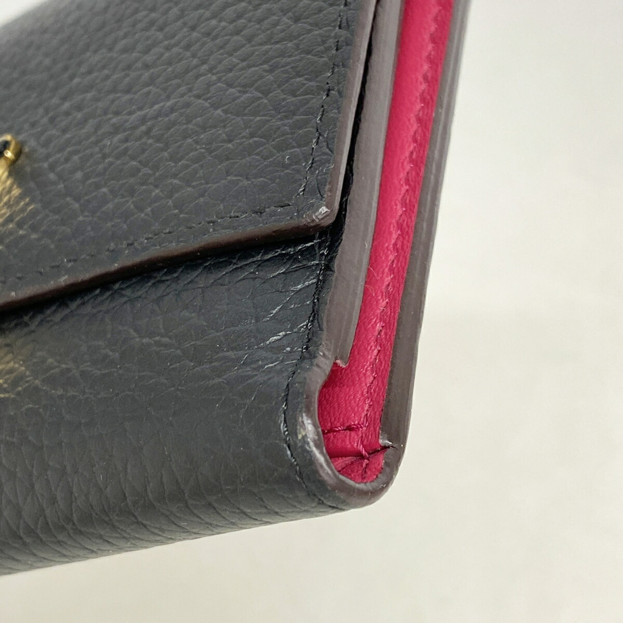 Louis Vuitton Hot Pink Noir Wallet (Tri-Fold) (Pre-Owned)