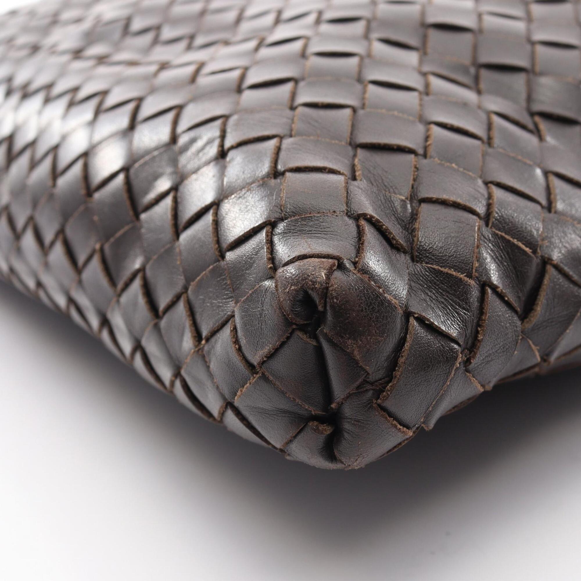 Bottega Veneta Brown Leather Handbag Shoulder Bag (Pre-Owned)