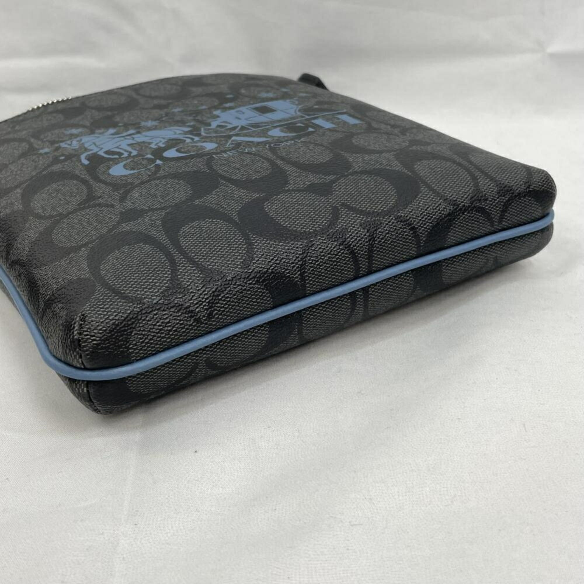 Coach Black Blue Shoulder Bag (Pre-Owned)