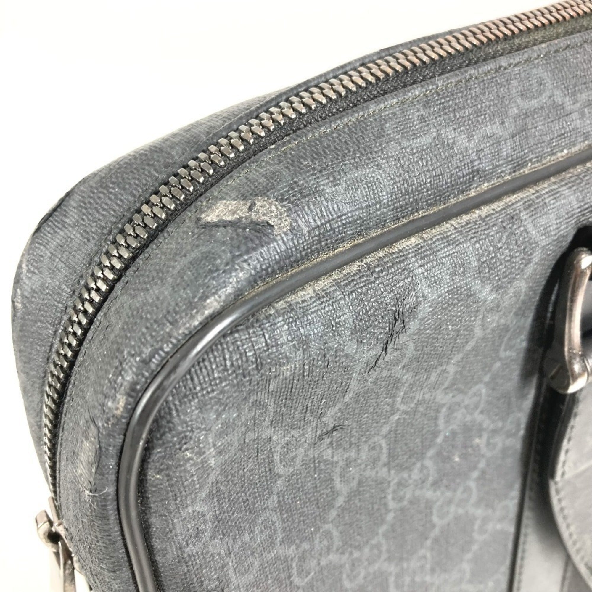 Gucci Black Gg Supreme Briefcase Handbag (Pre-Owned)
