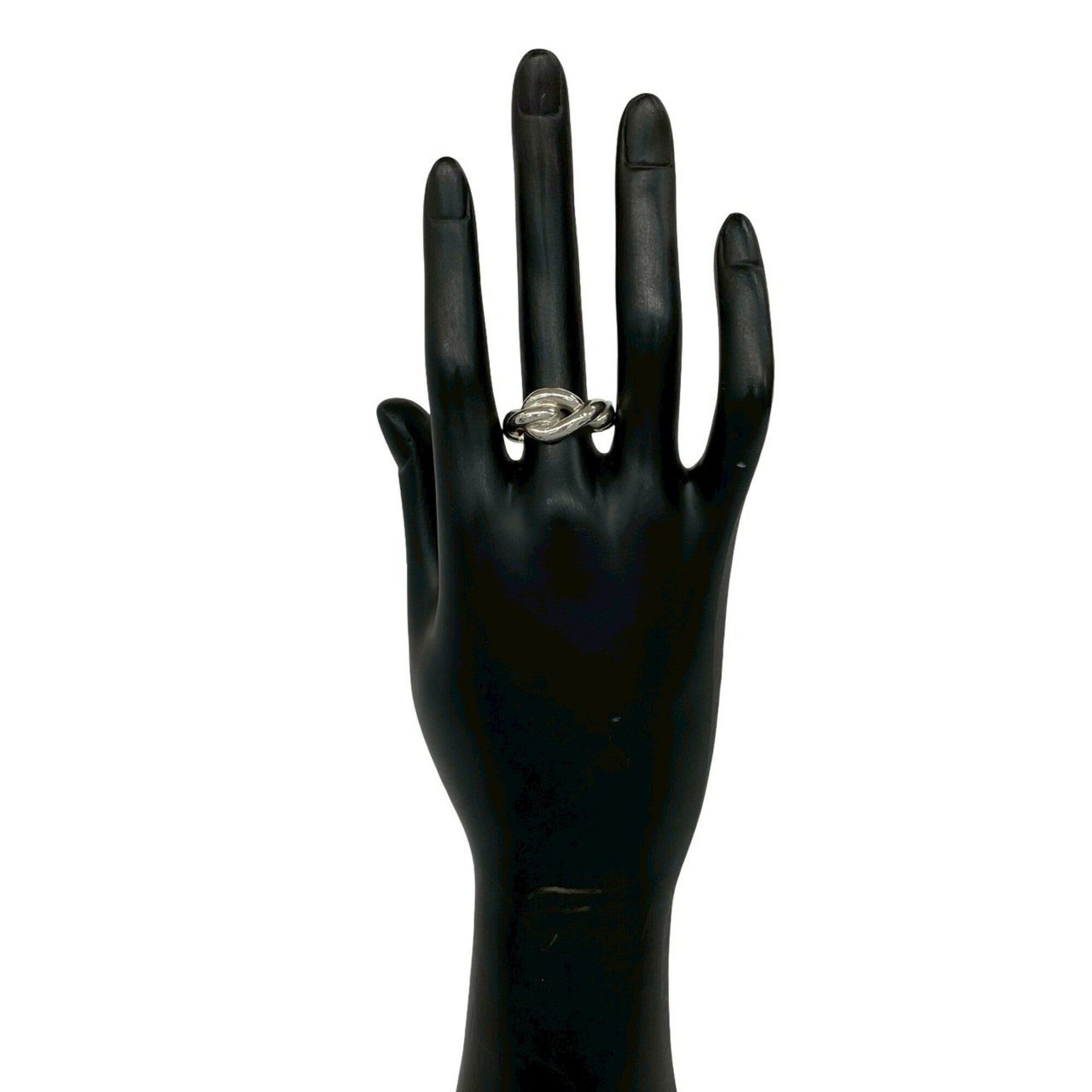 Hermes Silver Silver 925 Band Ring (Pre-Owned)