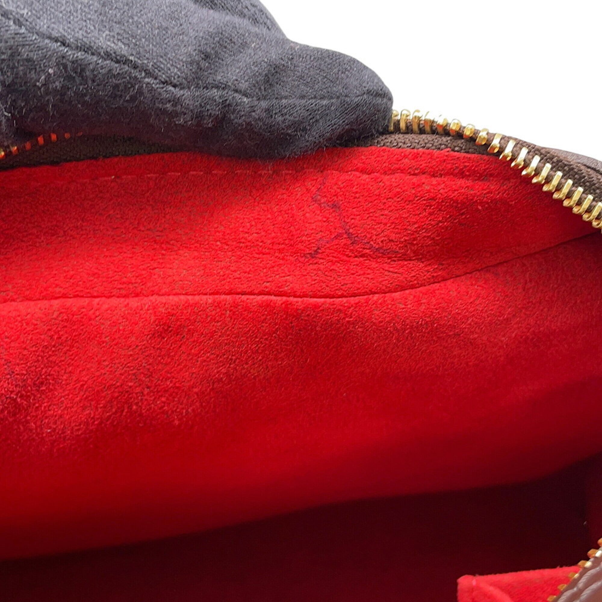 Louis Vuitton Red Color Damier Canvas Handbag (Pre-Owned)