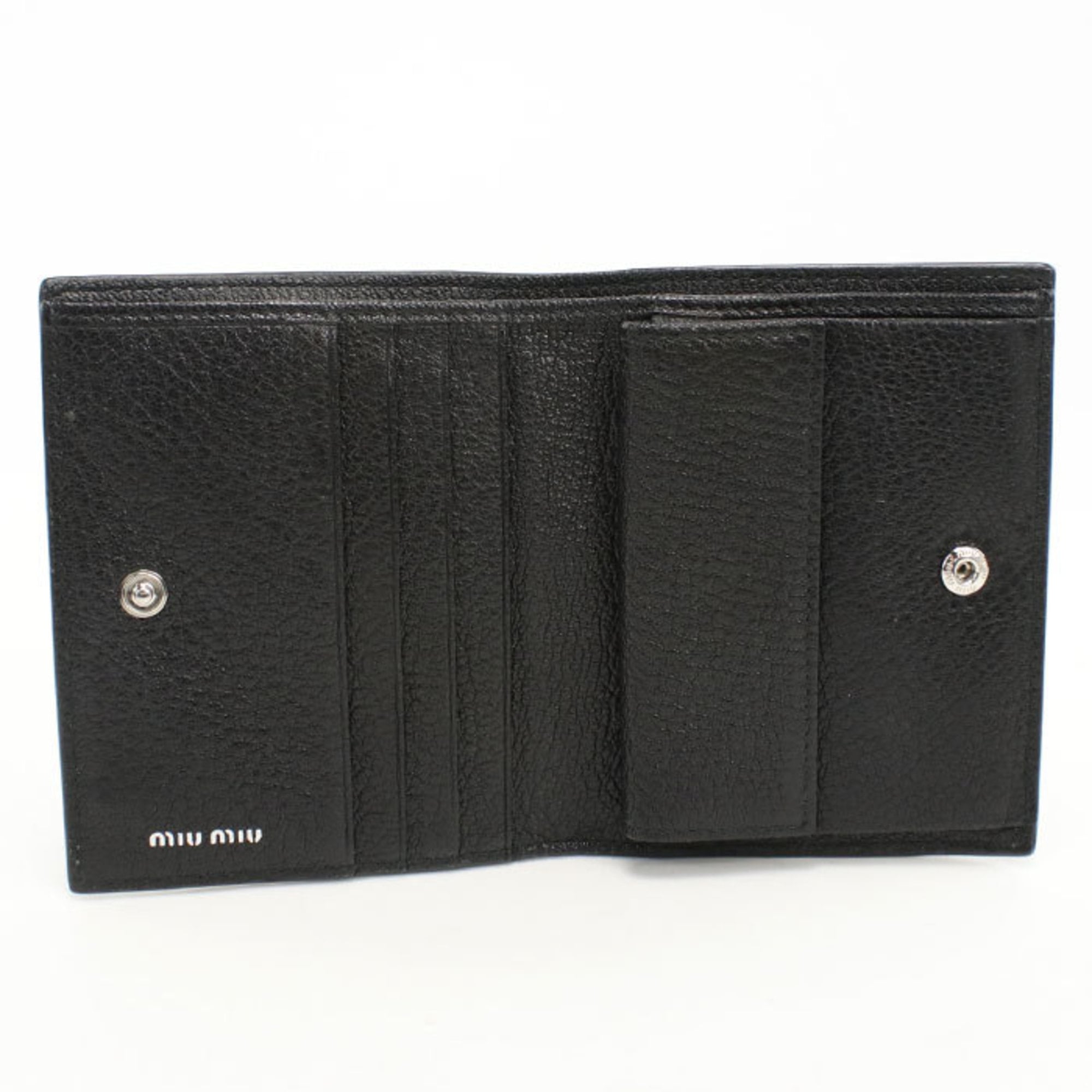 Miu Miu Black Leather Wallet (Bi-Fold) (Pre-Owned)