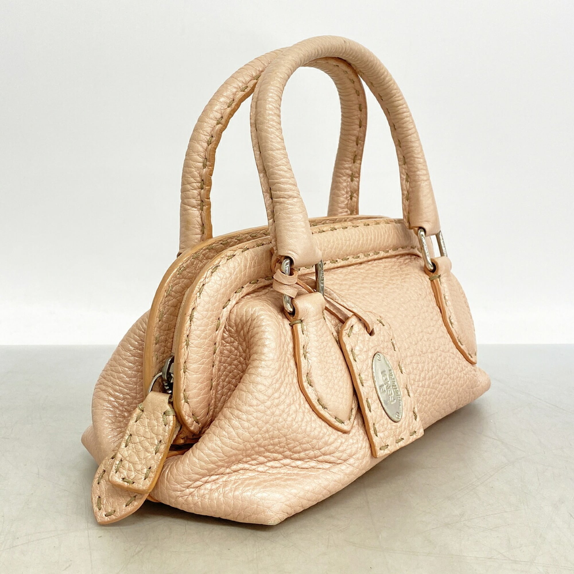 Fendi Pink Leather Handbag (Pre-Owned)