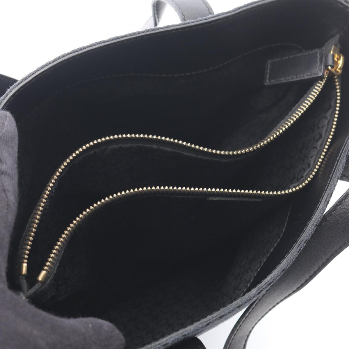 Celine Black Canvas Leather Handbag Shoulder Bag (Pre-Owned)