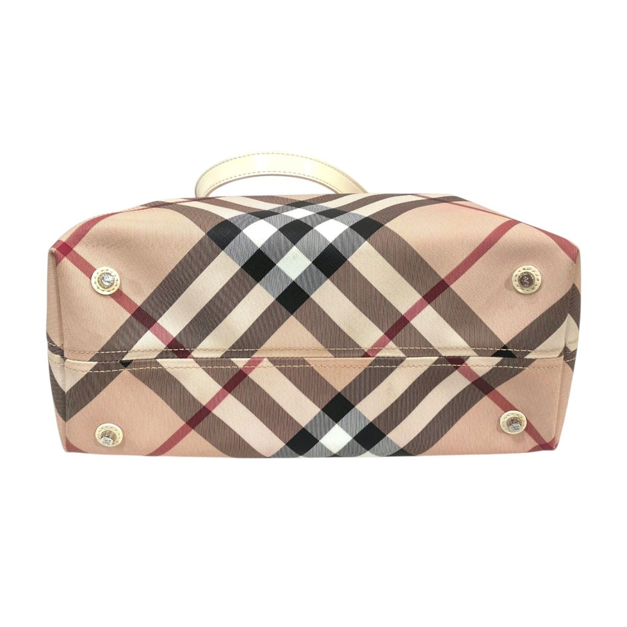 Burberry Beige Pvc Leather Tote Bag (Pre-Owned)