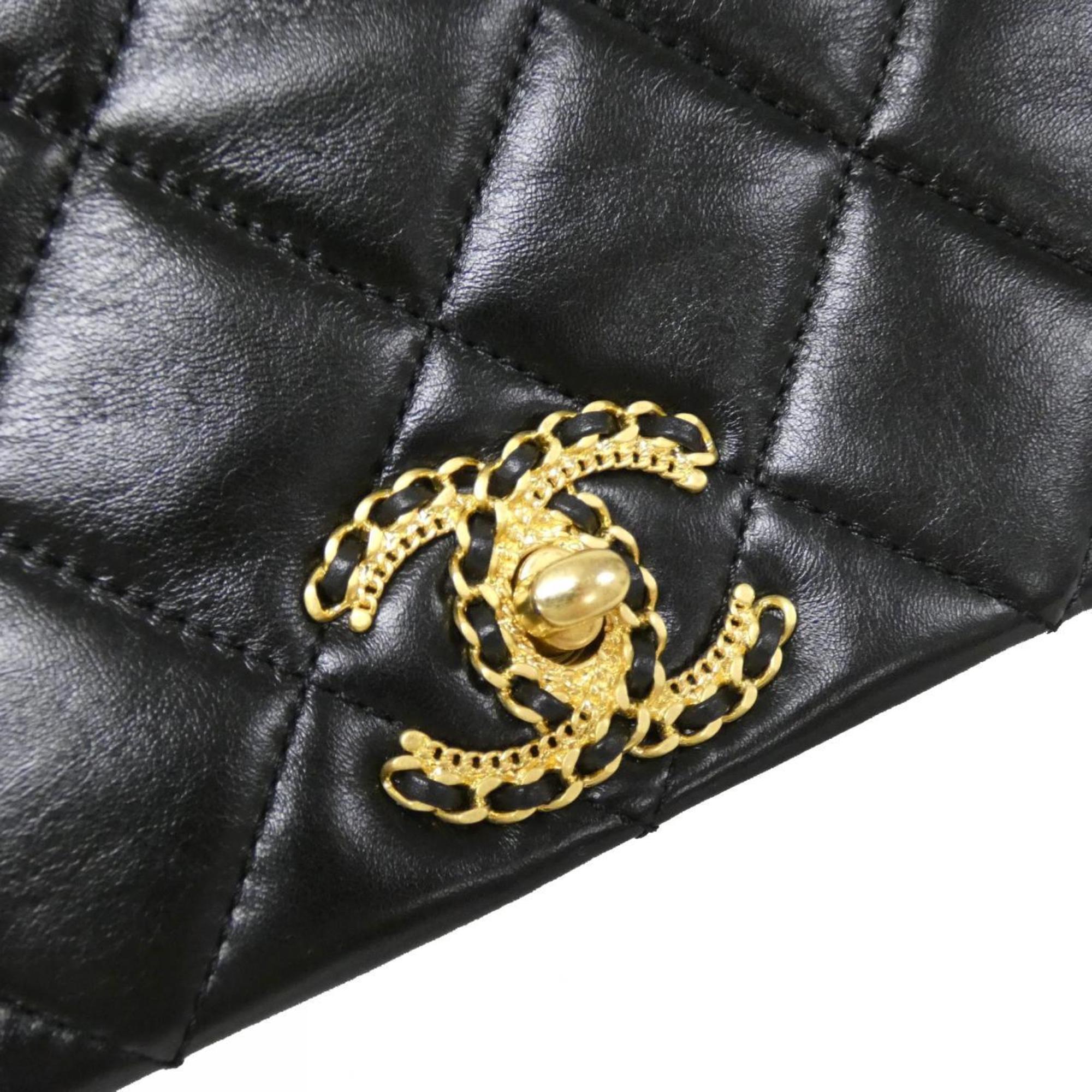 Chanel Black Leather Shoulder Bag (Pre-Owned)
