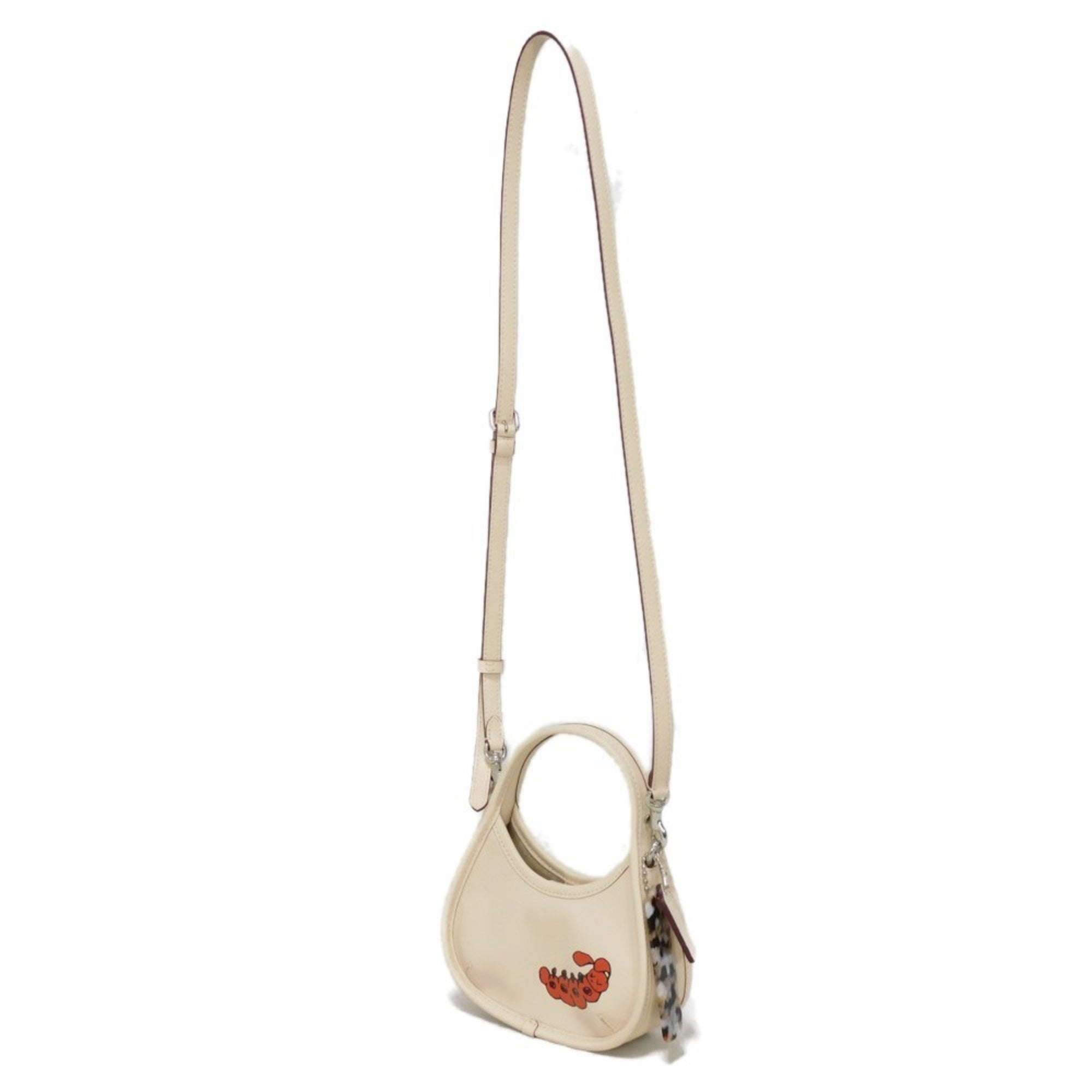 Coach White Leather Handbag Shoulder Bag (Pre-Owned)
