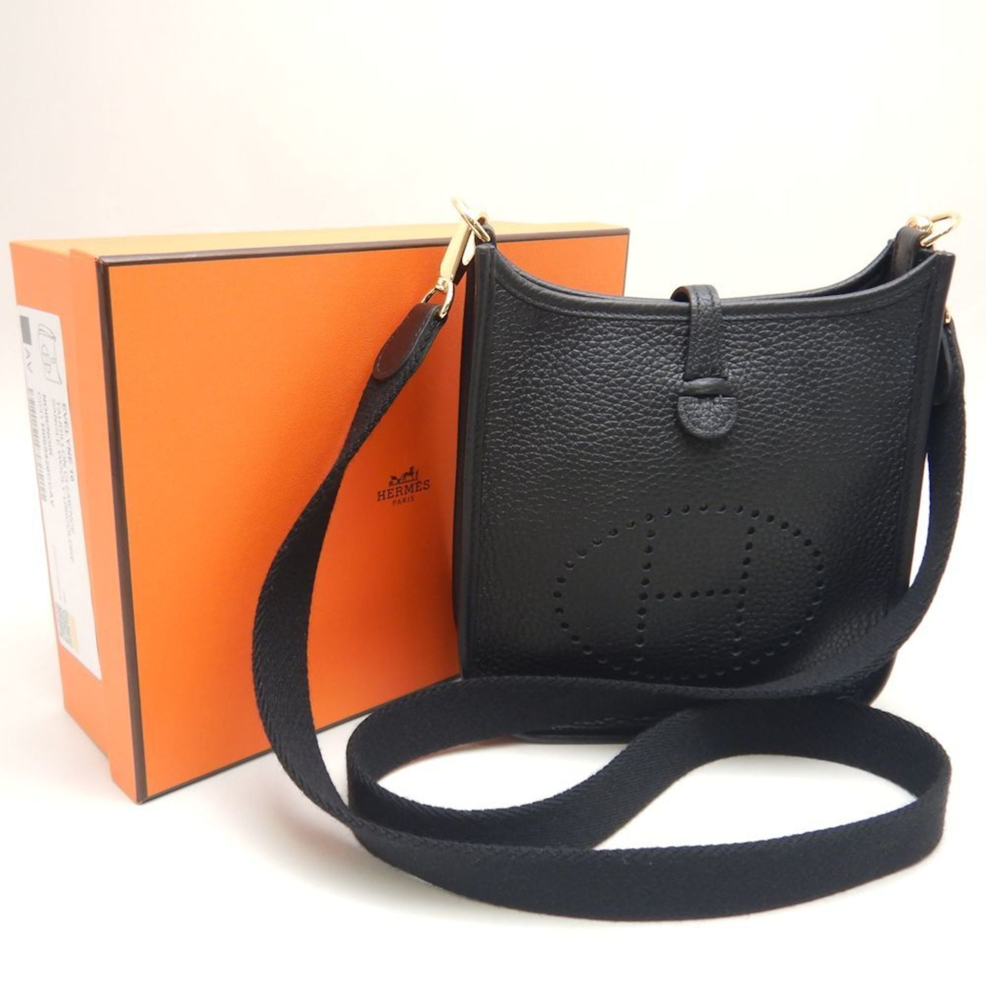Hermes Black Taurillon Clemence Leather Shoulder Bag (Pre-Owned)