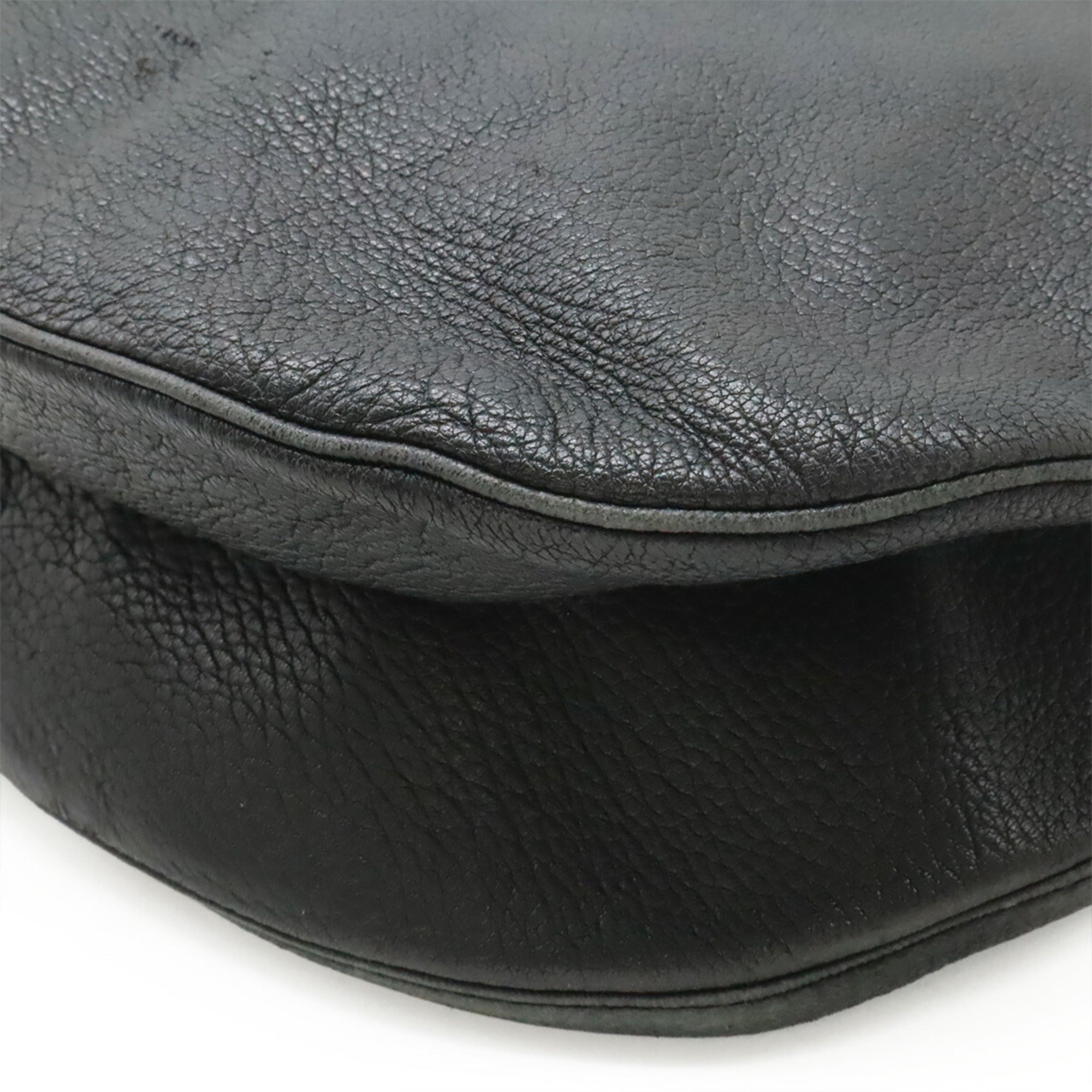 Hermes Black Taurillon Clemence Leather Shoulder Bag (Pre-Owned)