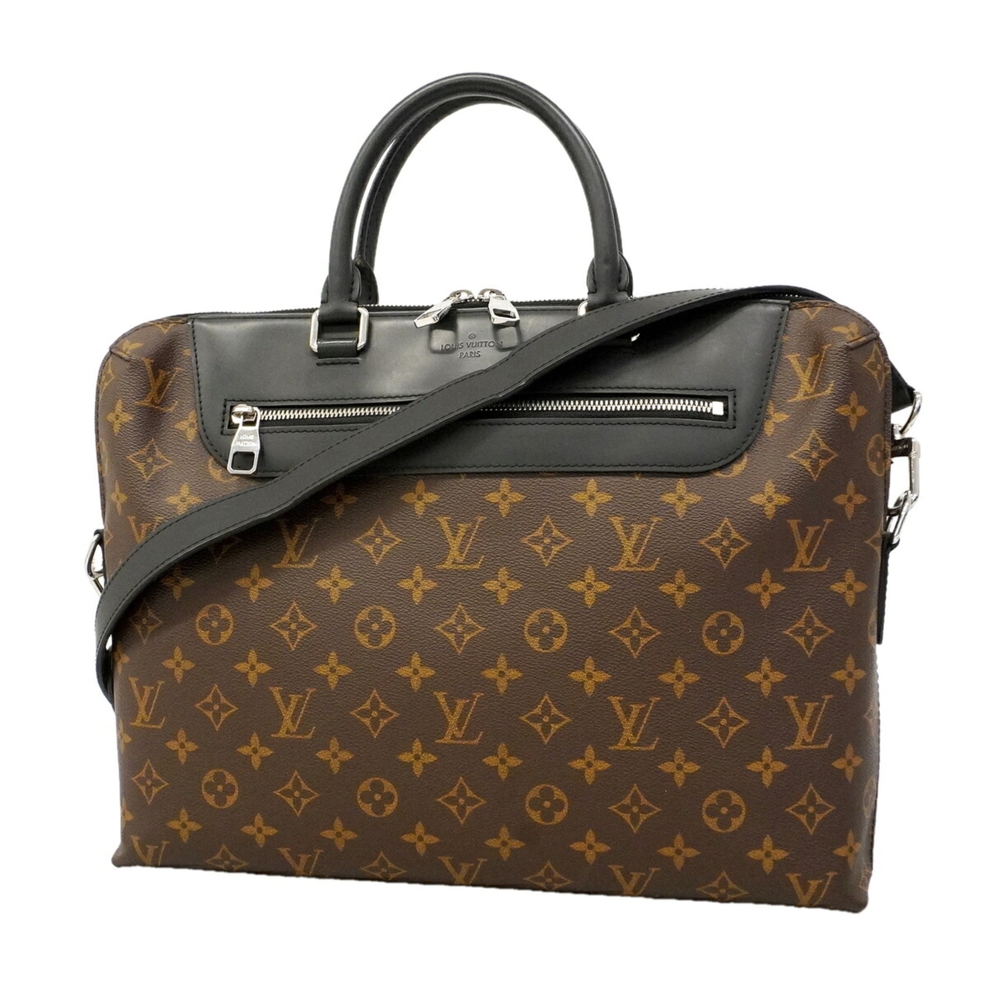 Louis Vuitton Black Brown Briefcase (Pre-Owned)