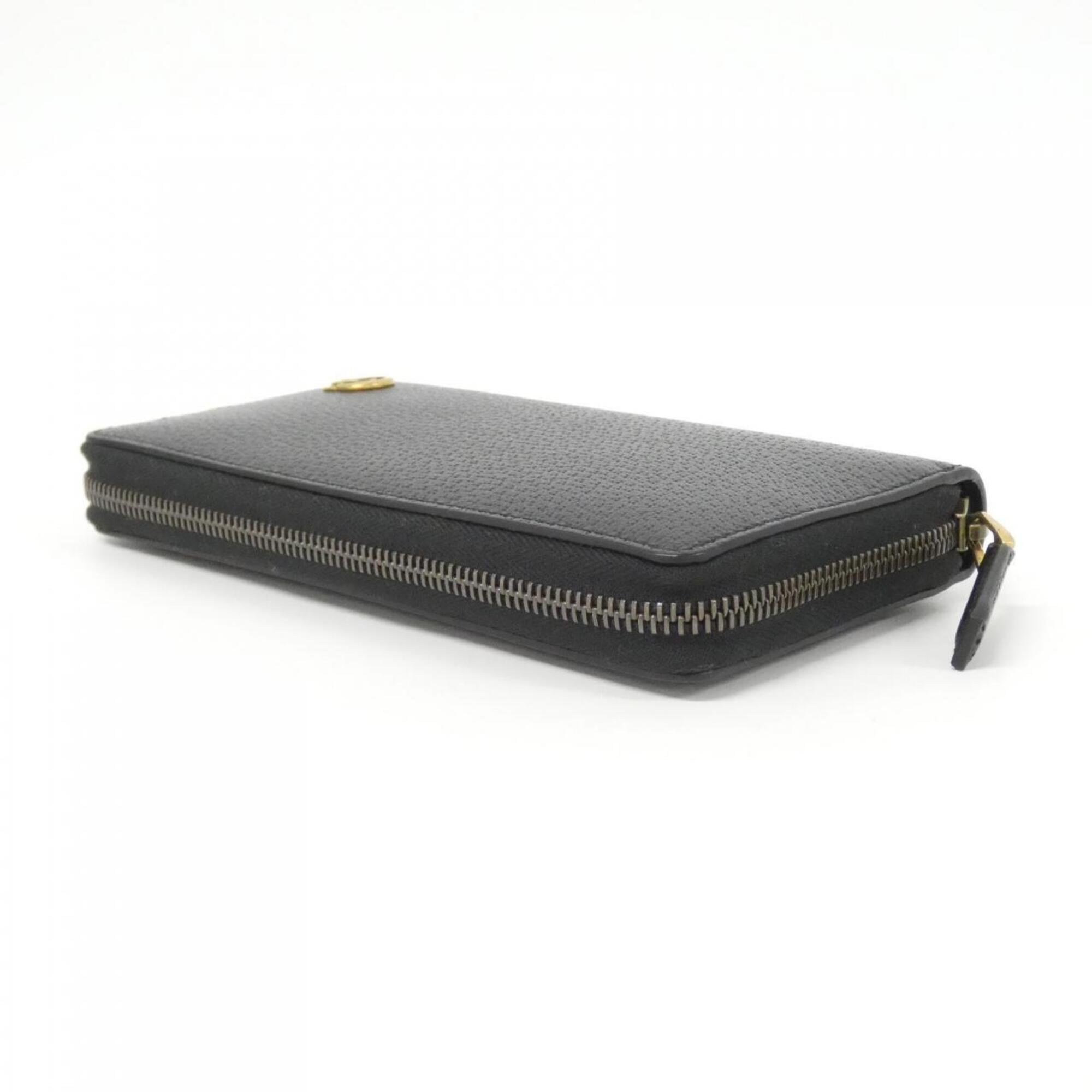 Gucci Black Leather Long Wallet (Bi-Fold) (Pre-Owned)