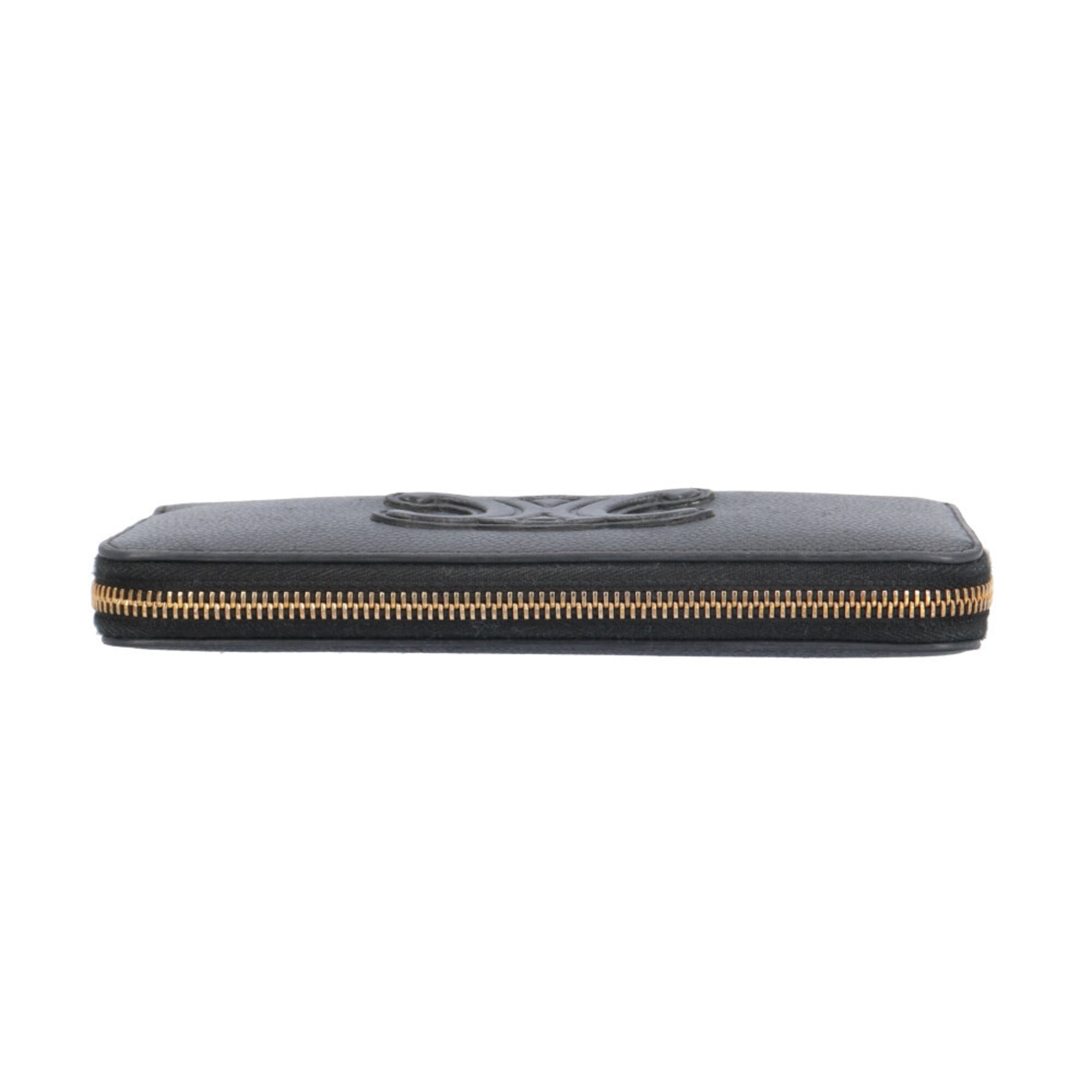 Celine Black Leather Long Wallet (Bi-Fold) (Pre-Owned)
