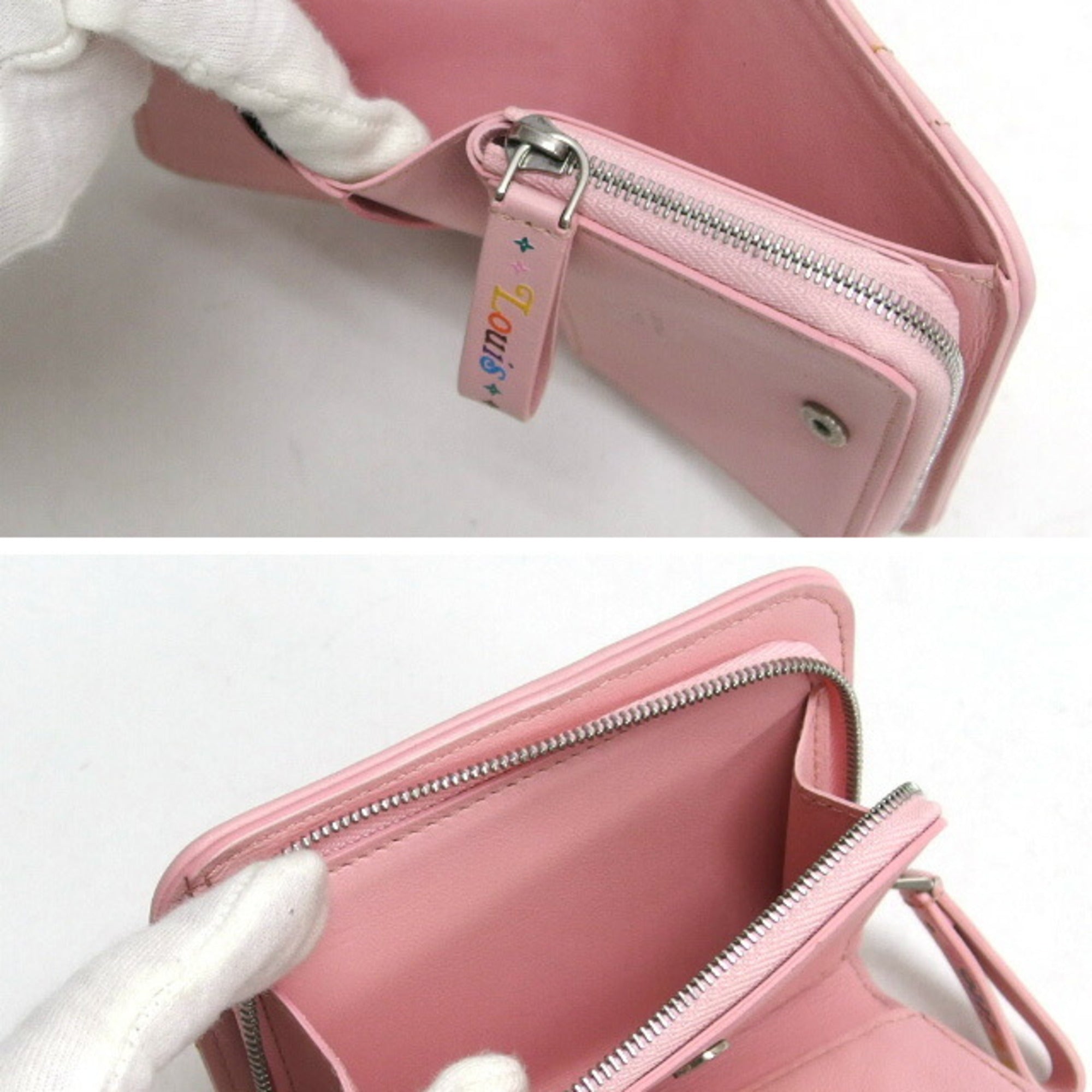 Louis Vuitton Pink Leather Wallet (Bi-Fold) (Pre-Owned)