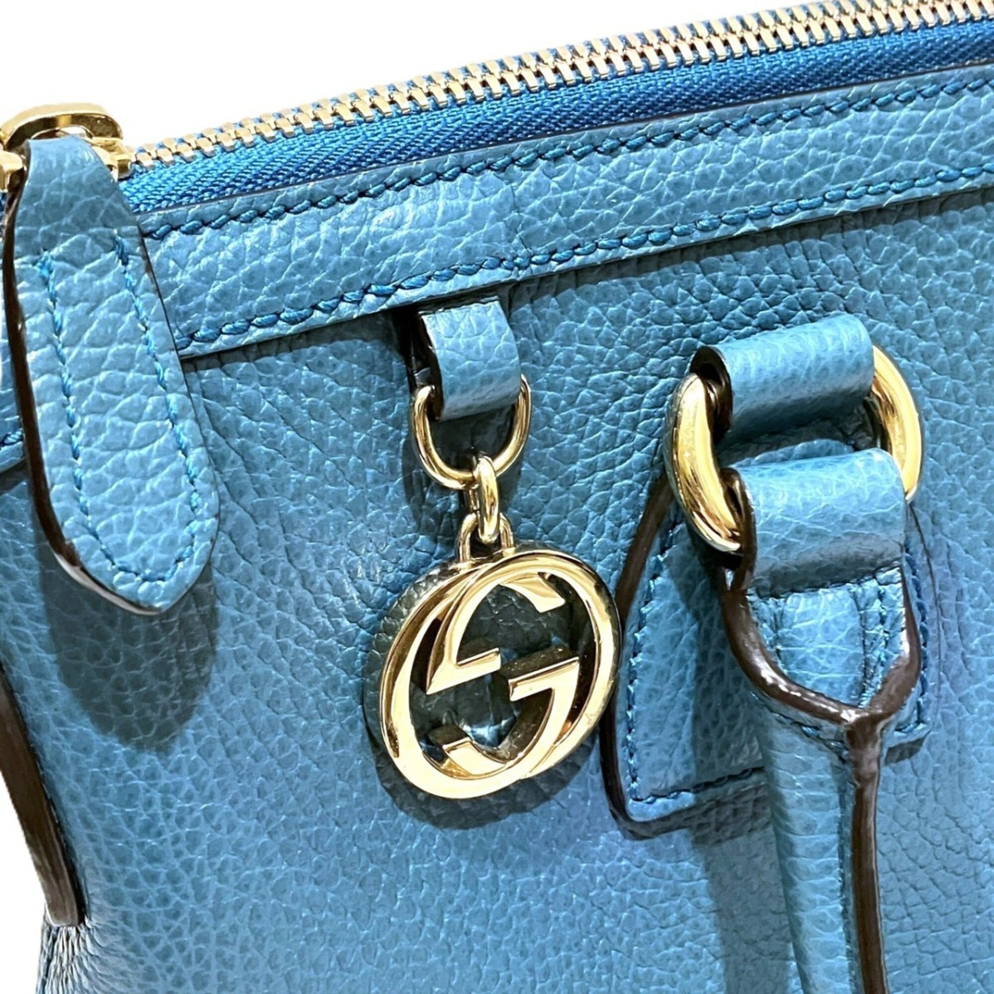 Gucci Blue Leather Handbag (Pre-Owned)
