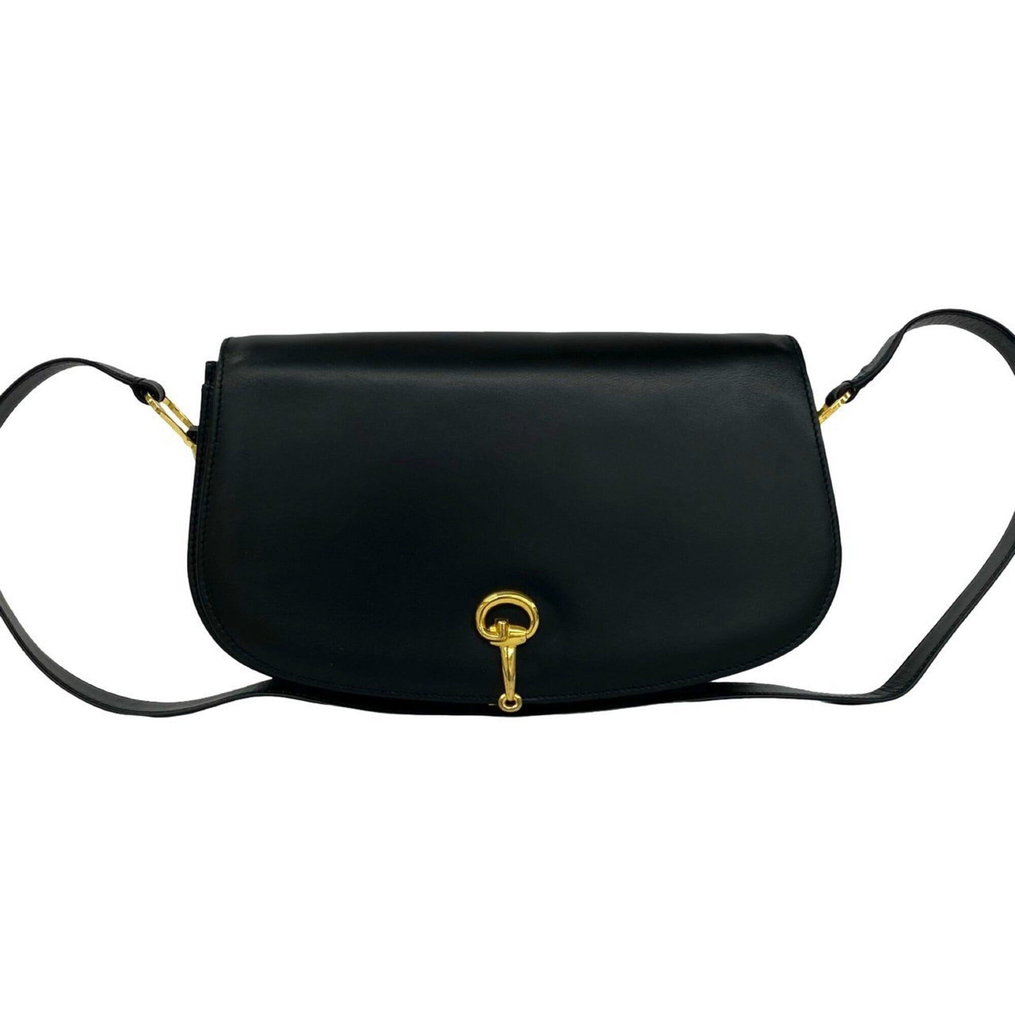 Gucci Black Leather Pochette Shoulder Bag (Pre-Owned)