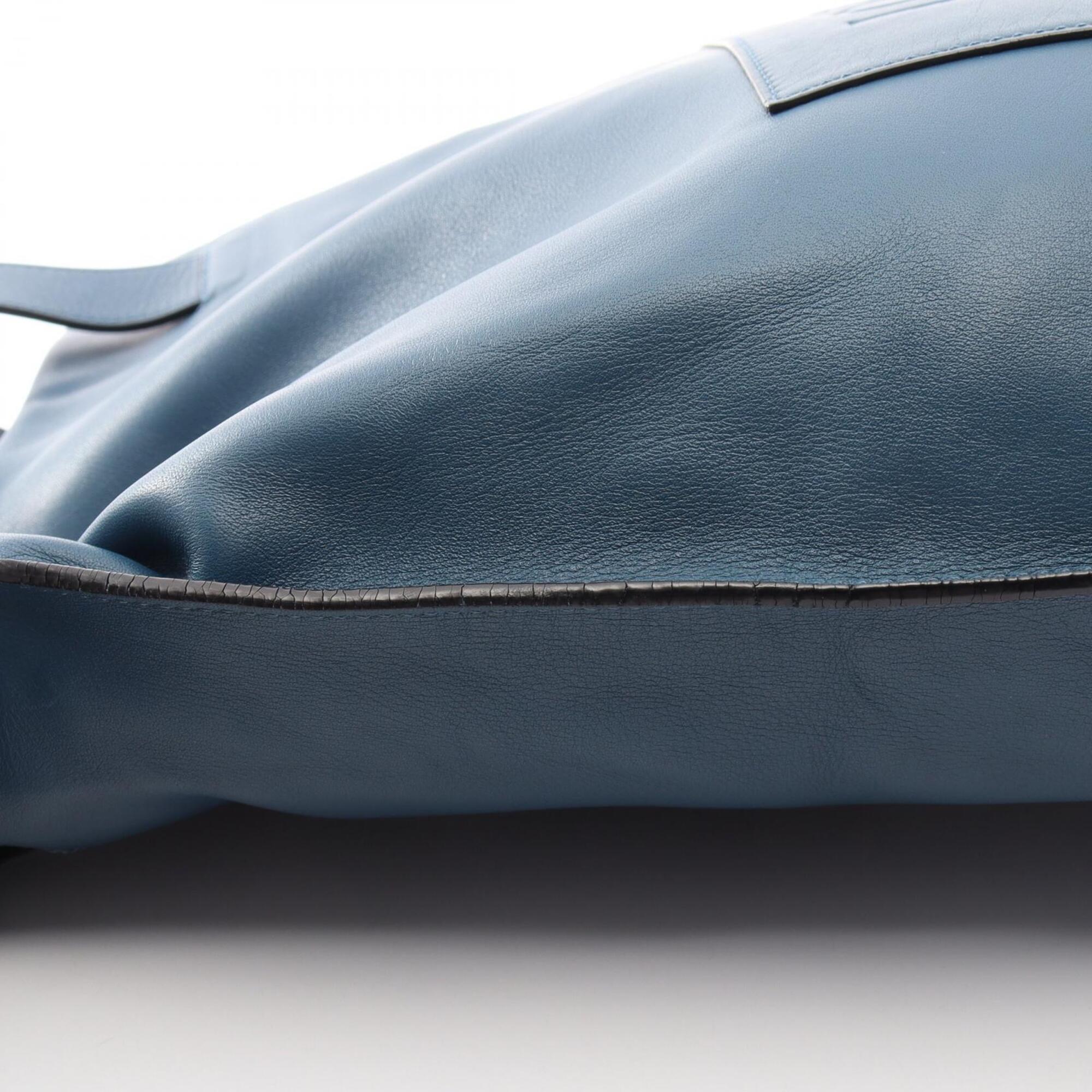 Loewe Blue Leather Handbag Tote Bag (Pre-Owned)
