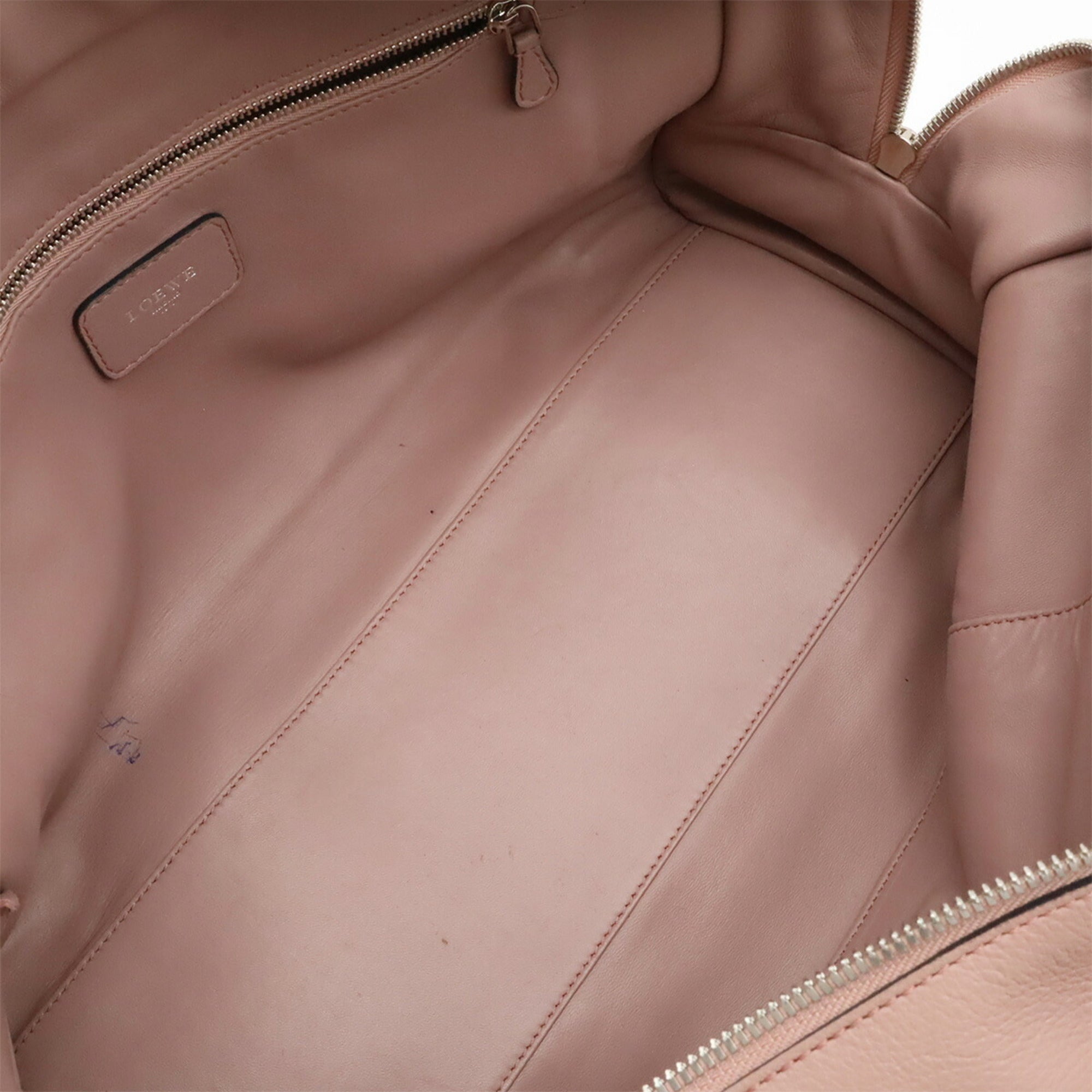 Loewe Pink Leather Boston Bag Handbag (Pre-Owned)
