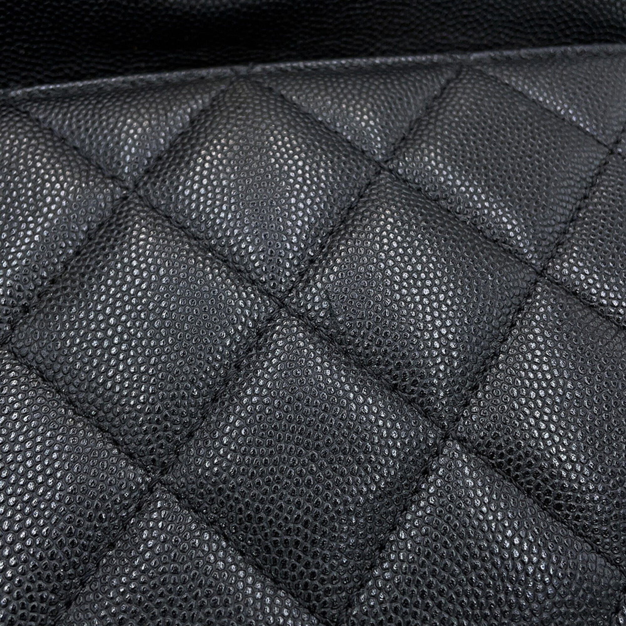 Chanel Matelasse Black Grained Calfskin Backpack Handbag (Pre-Owned)