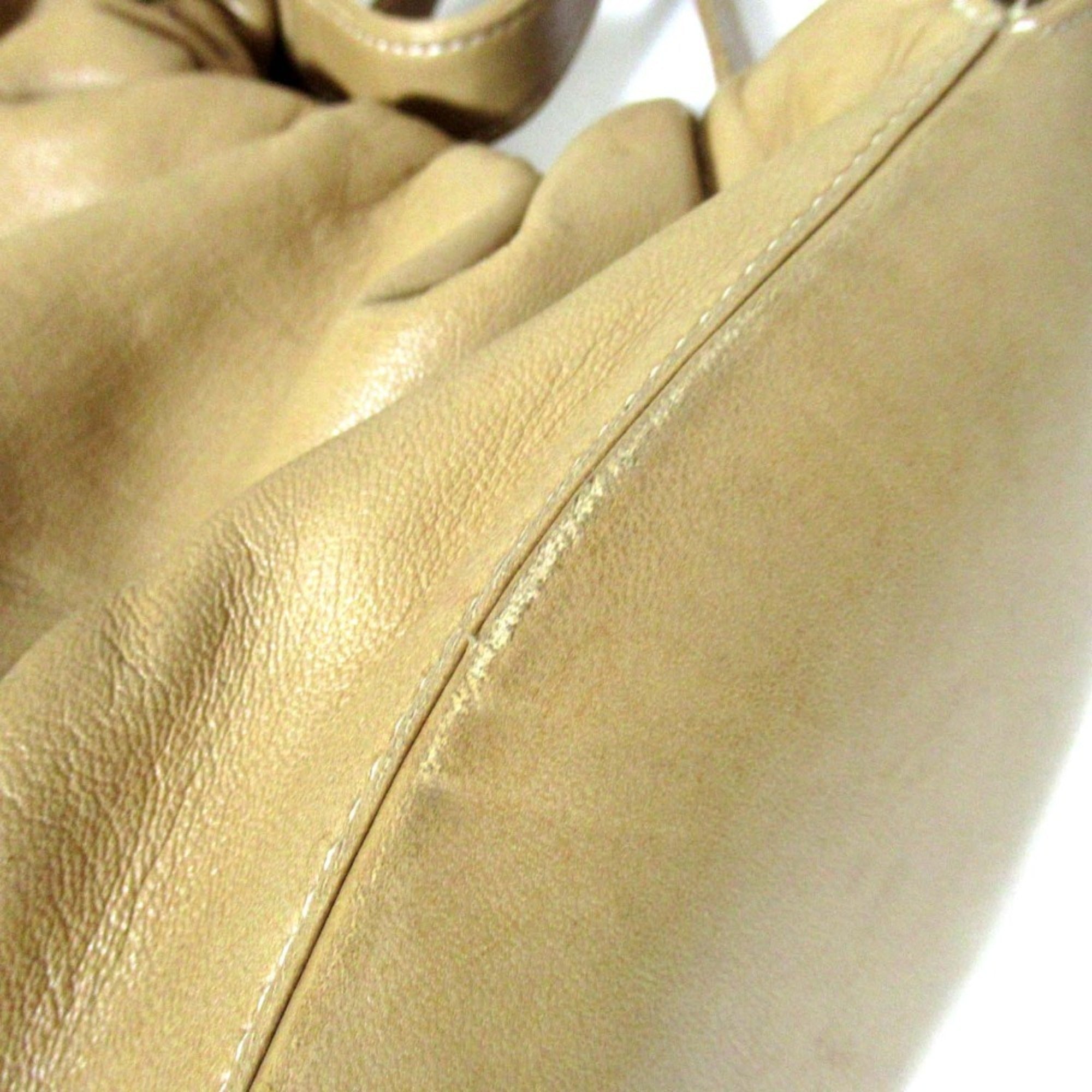 Loewe Beige Nappa Leather Leather Handbag Shoulder Bag (Pre-Owned)
