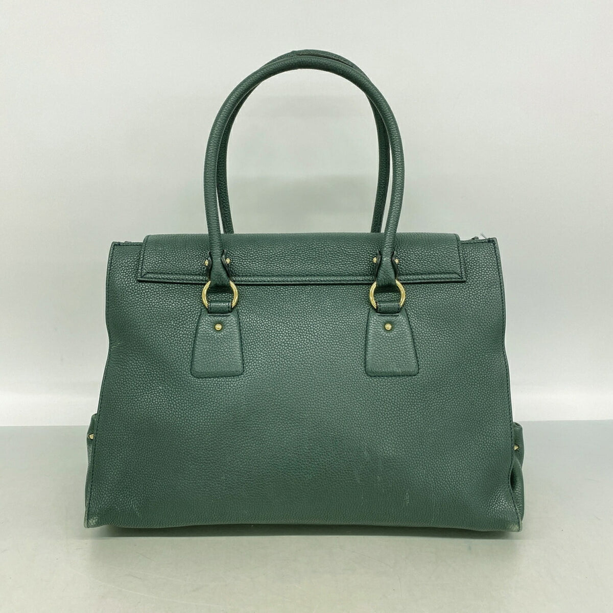 Salvatore Ferragamo Green Leather Shoulder Bag (Pre-Owned)