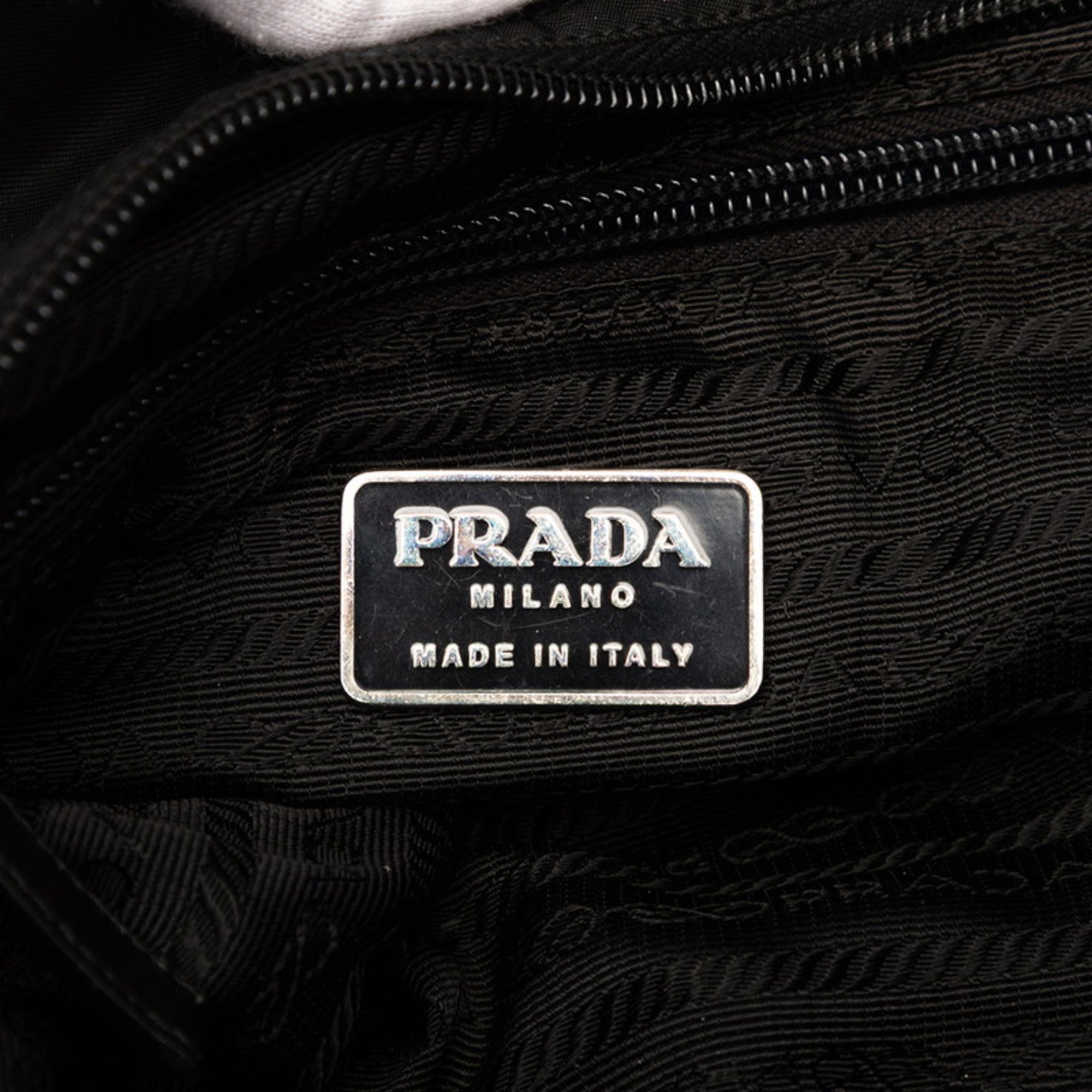 Prada Black Nylon Handbag Tote Bag (Pre-Owned)