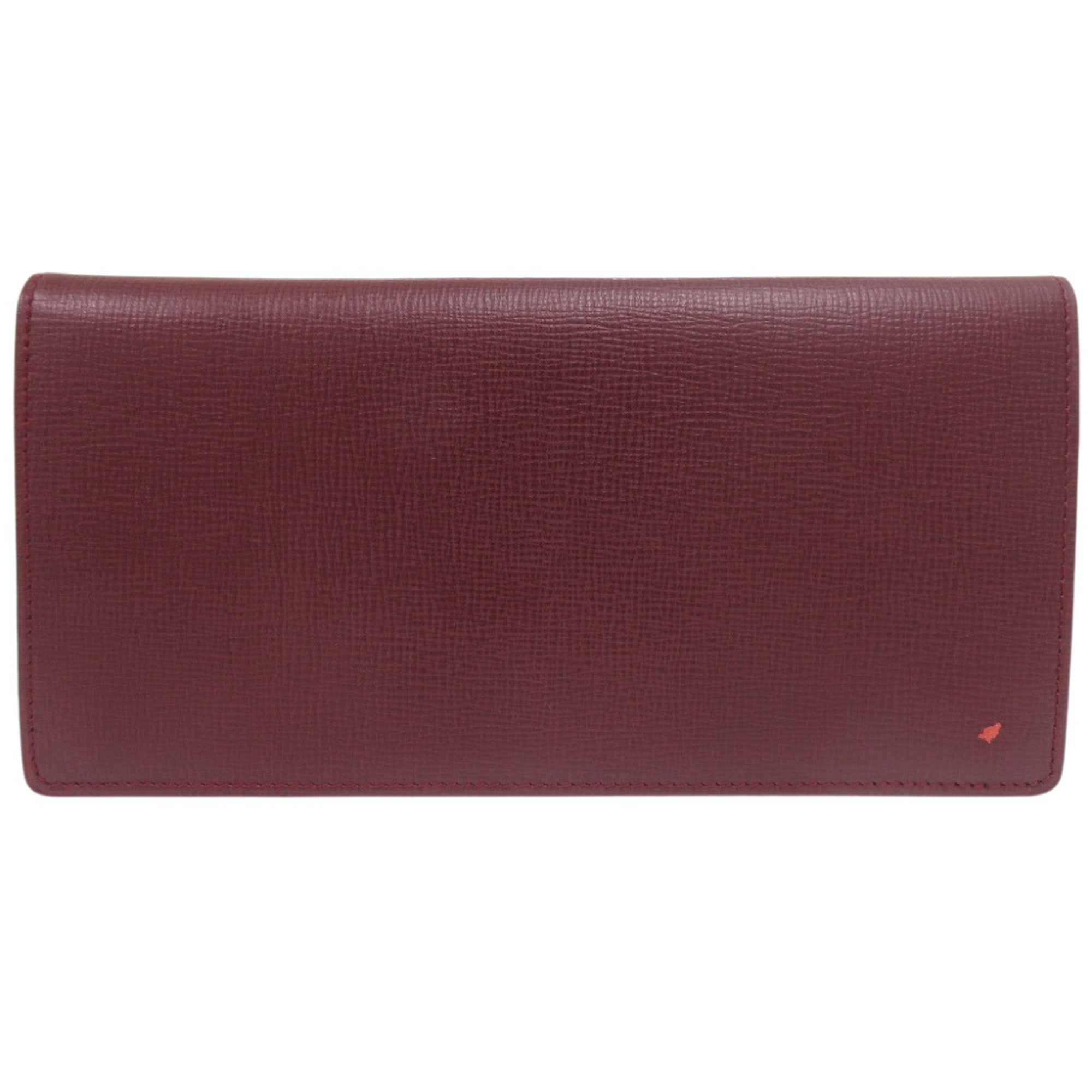 Cartier Bordeaux Leather Long Wallet (Bi-Fold) (Pre-Owned)