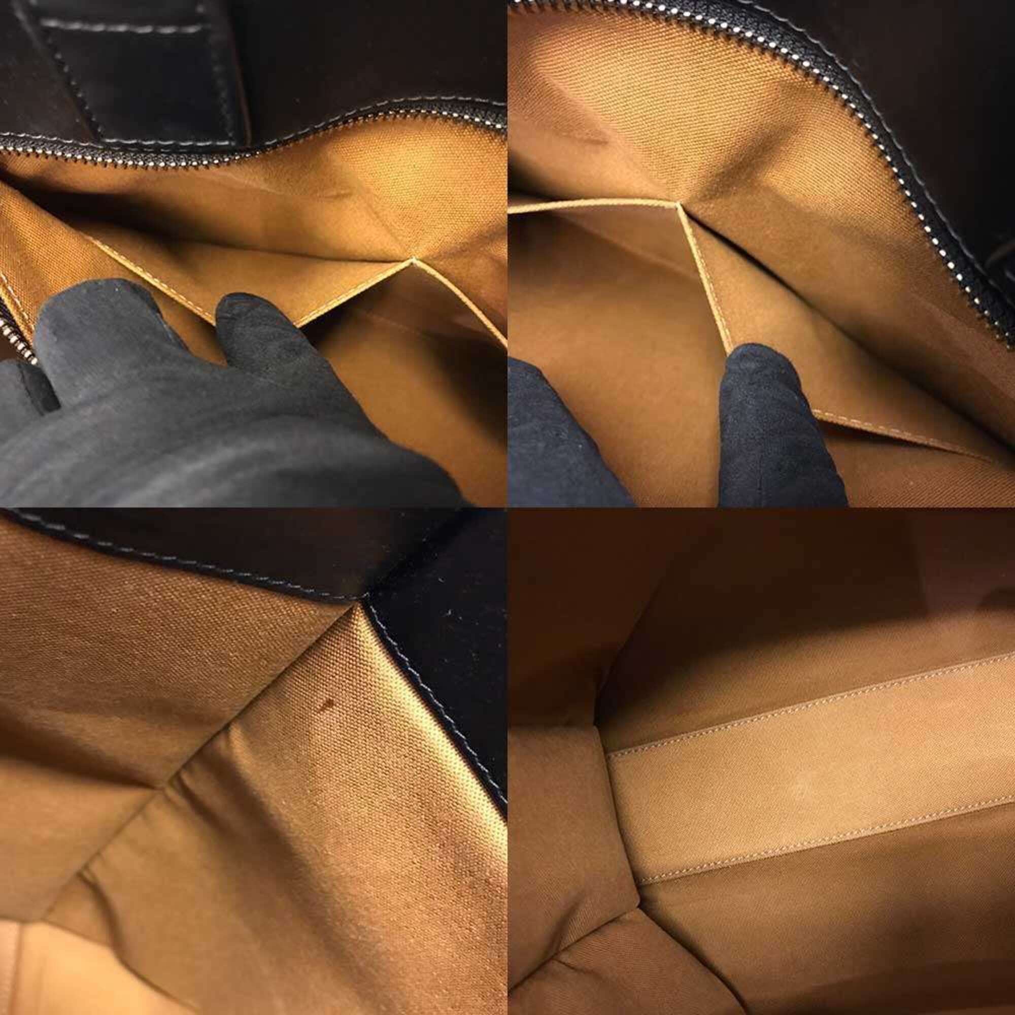 Celine Black Brown Coated Canvas Leather Tote Bag (Pre-Owned)