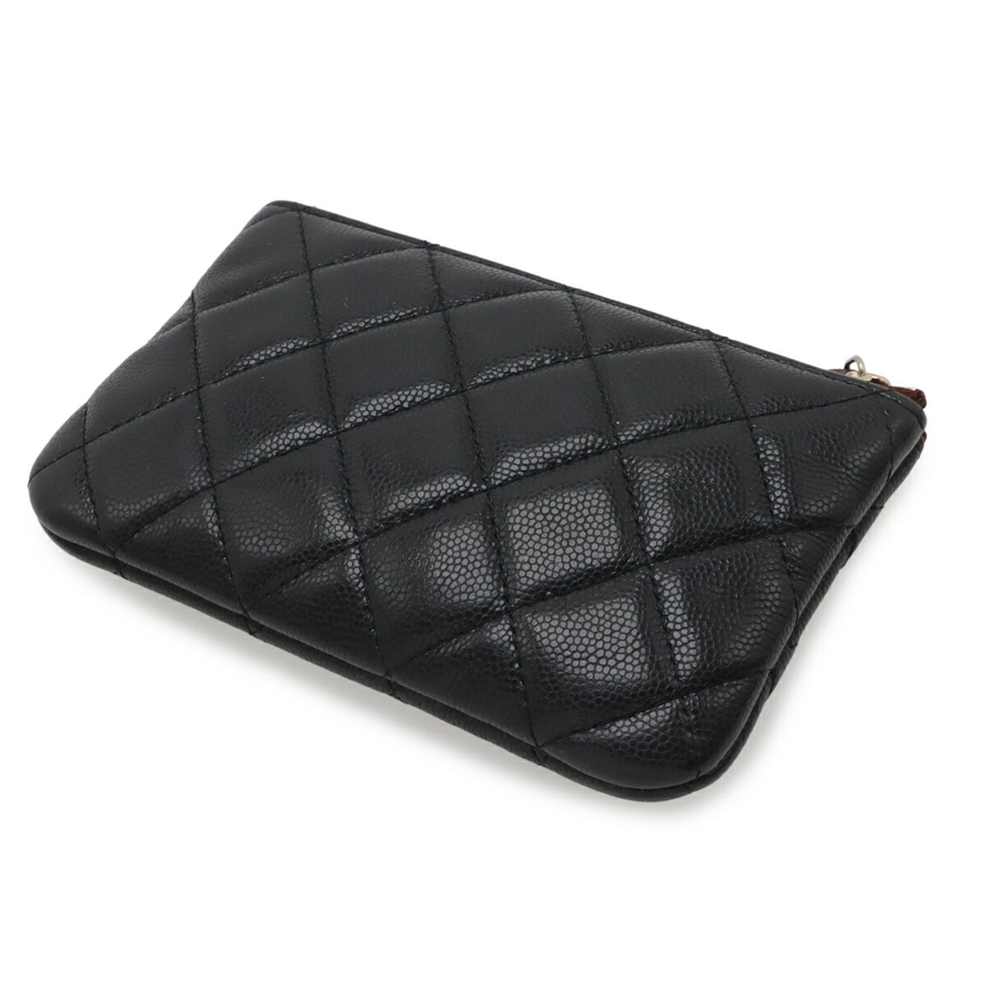 Chanel Black Grained Calfskin Pouch (Pre-Owned)