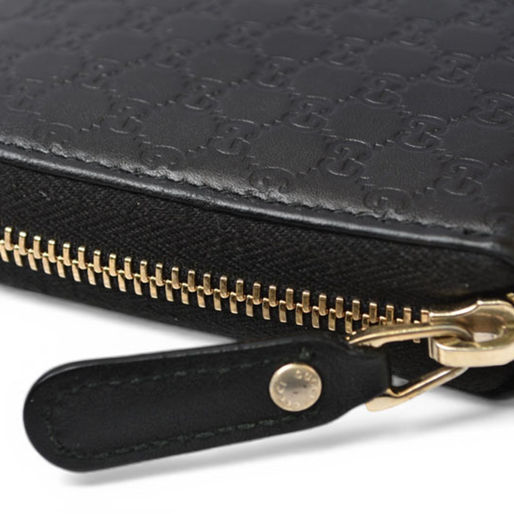 Gucci Black Leather Long Wallet (Bi-Fold) (Pre-Owned)